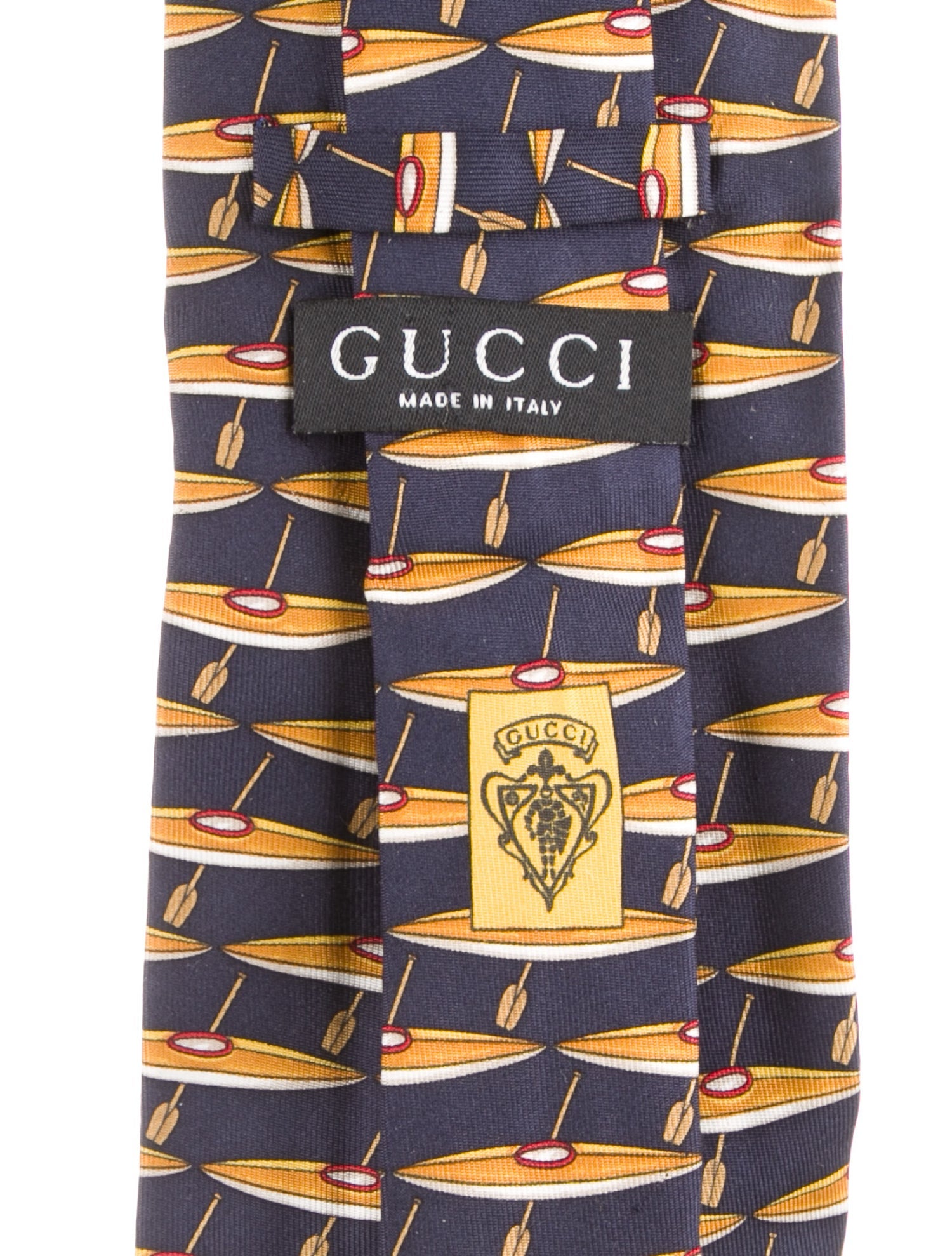 Gucci Pattern Print Silk Tie