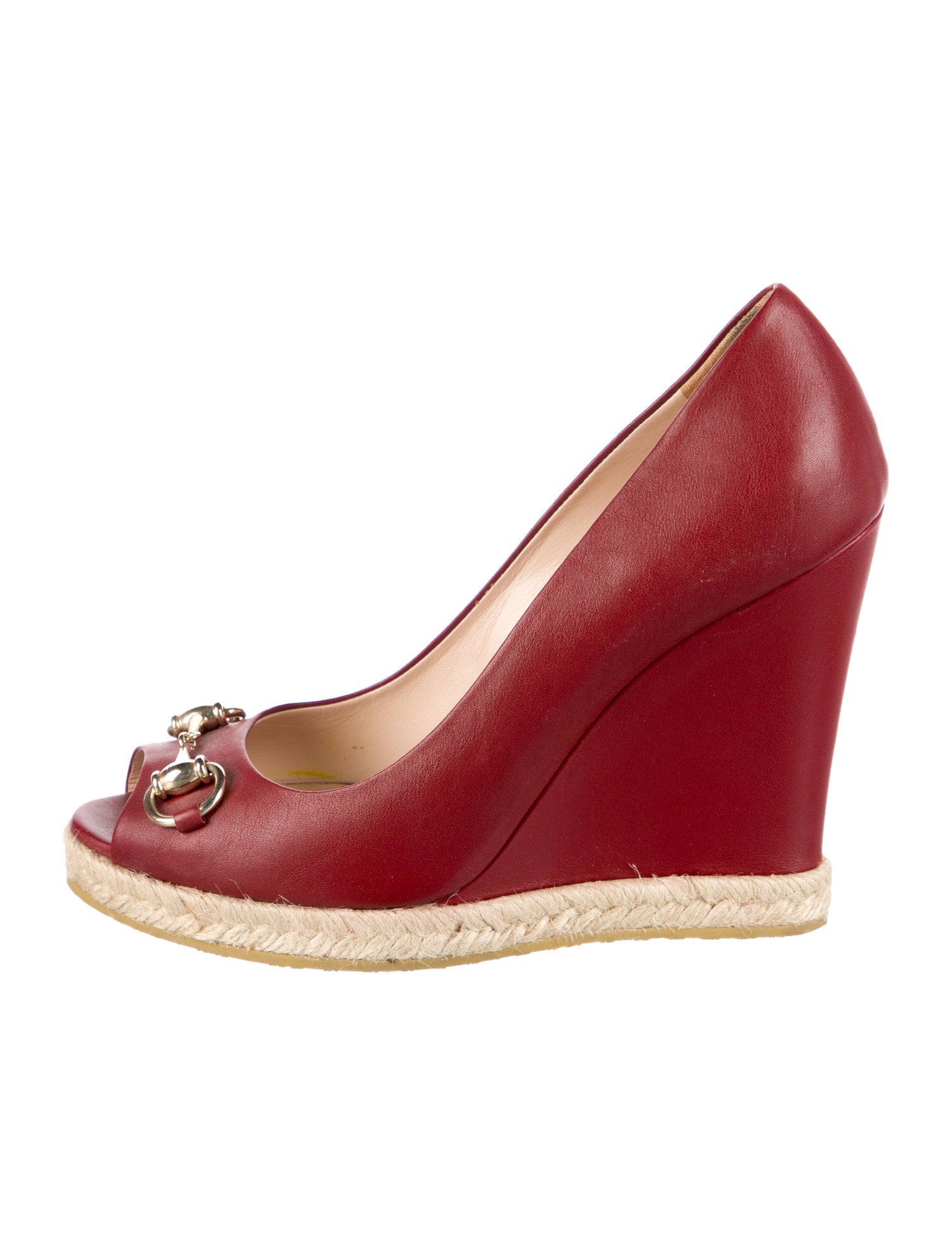 Gucci Horsebit Accent Leather Pumps