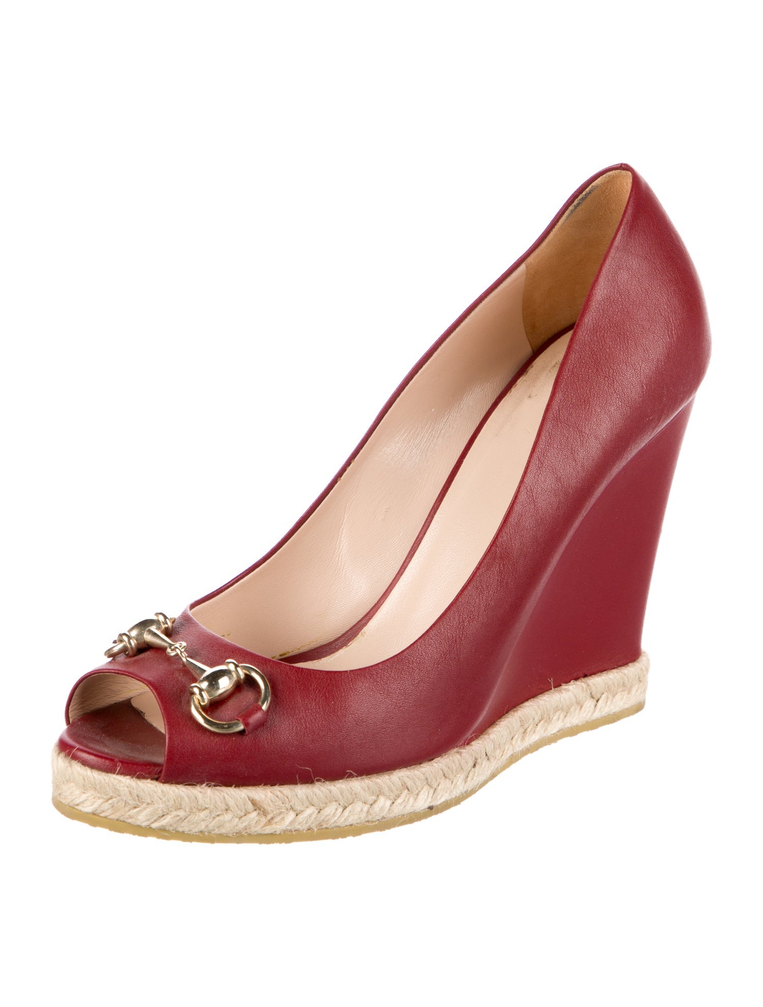 Gucci Horsebit Accent Leather Pumps
