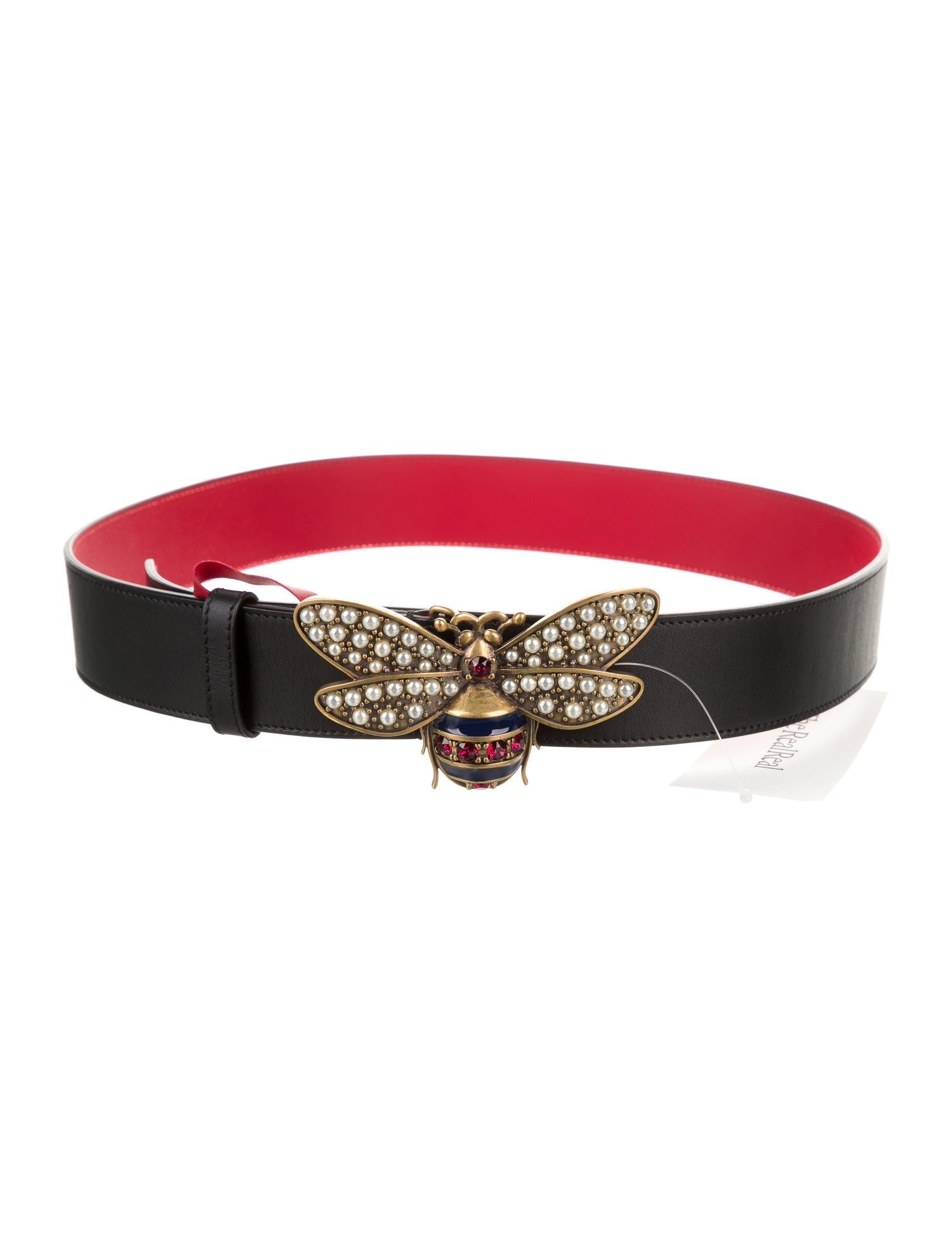 Gucci Bee Accent Leather Waist Belt