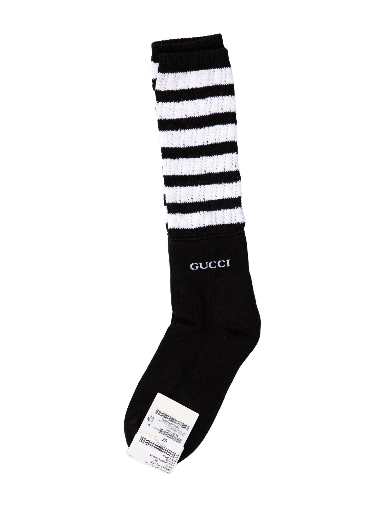 Gucci Double Game Pattern Print Socks w/Tags