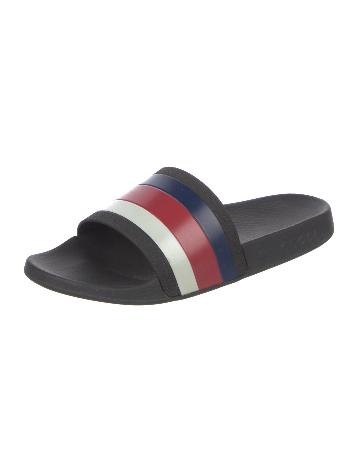 Gucci Sylvie Web Accent Rubber Slides