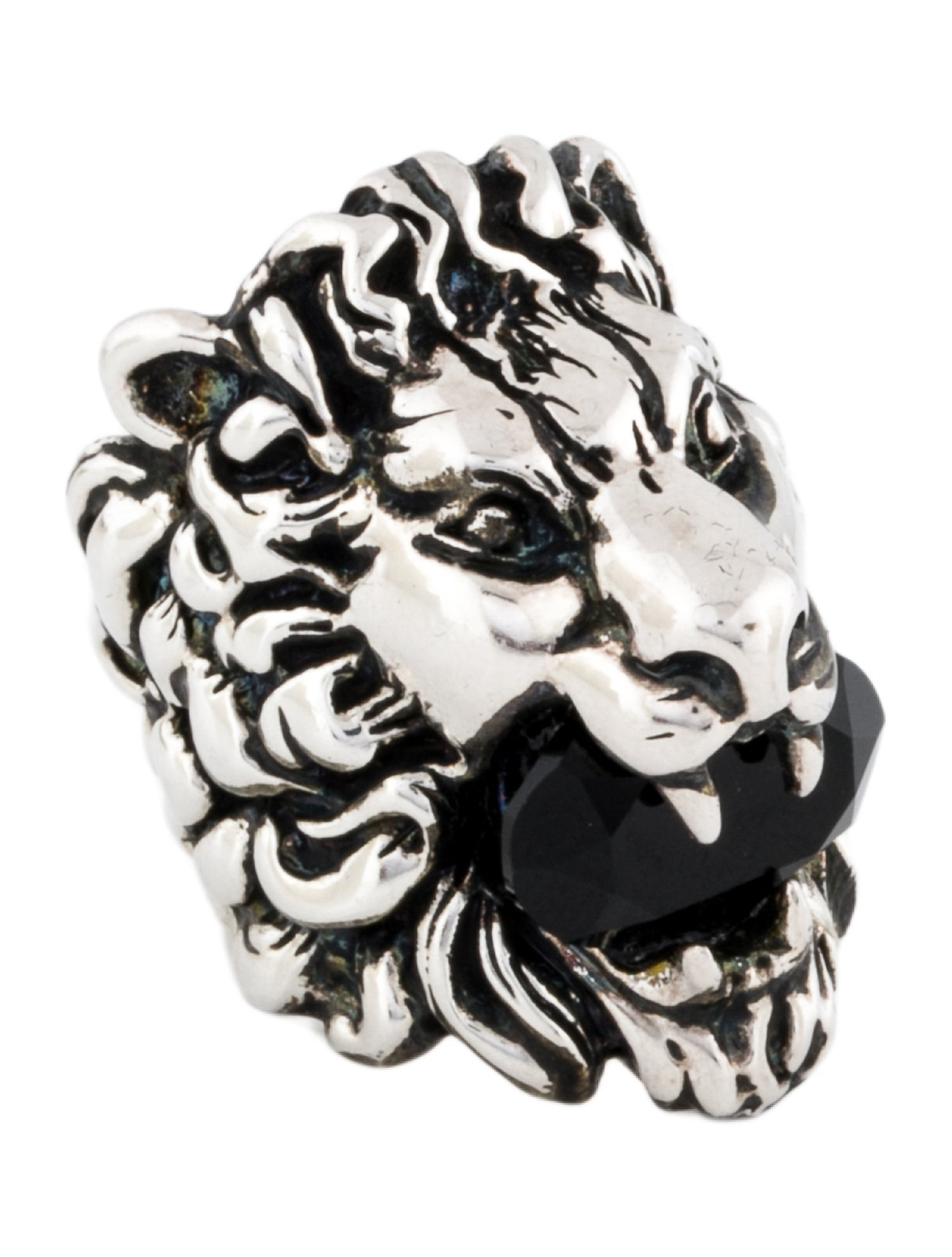 Gucci Crystal Lion Head Cocktail Ring