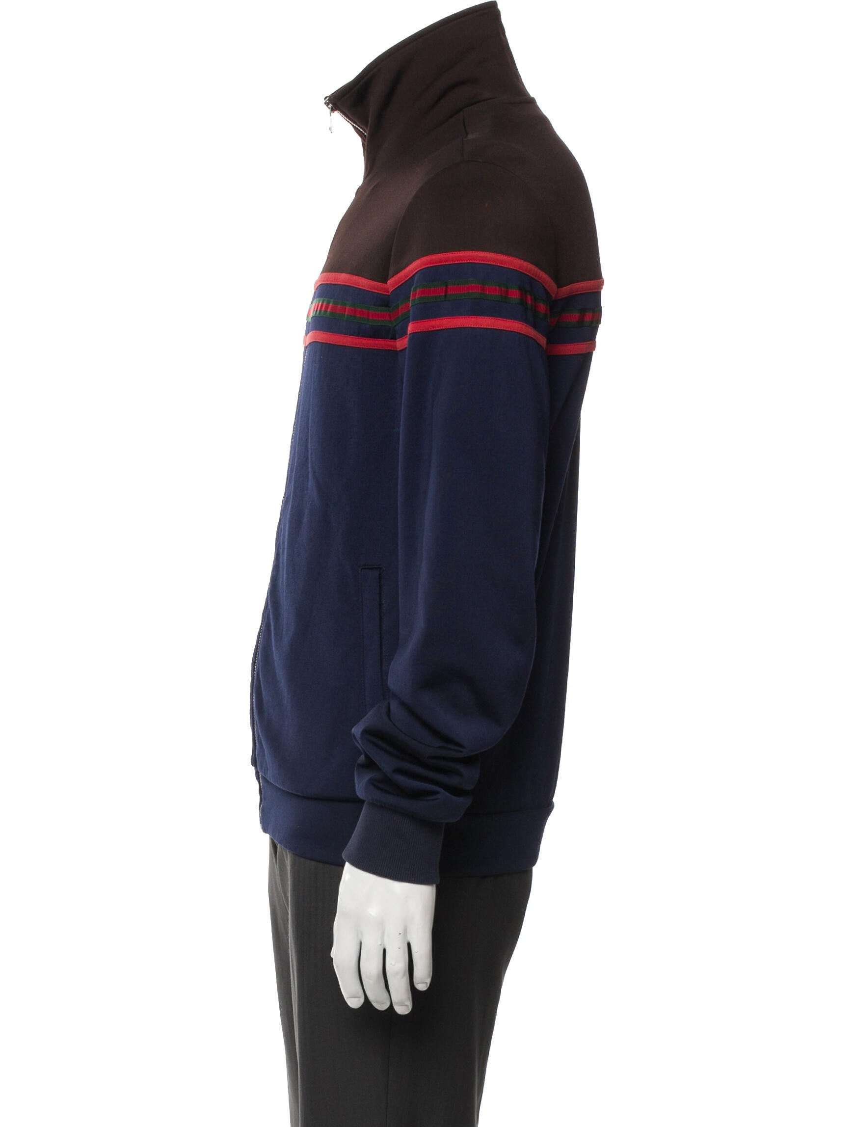 Gucci Web Accent Striped Windbreaker