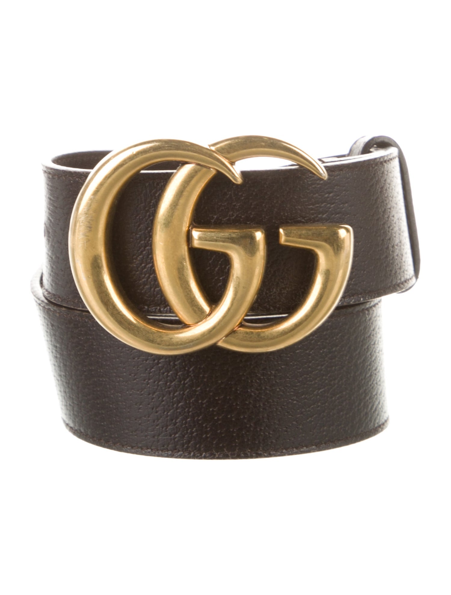 Gucci Double G Logo Leather Waist Belt