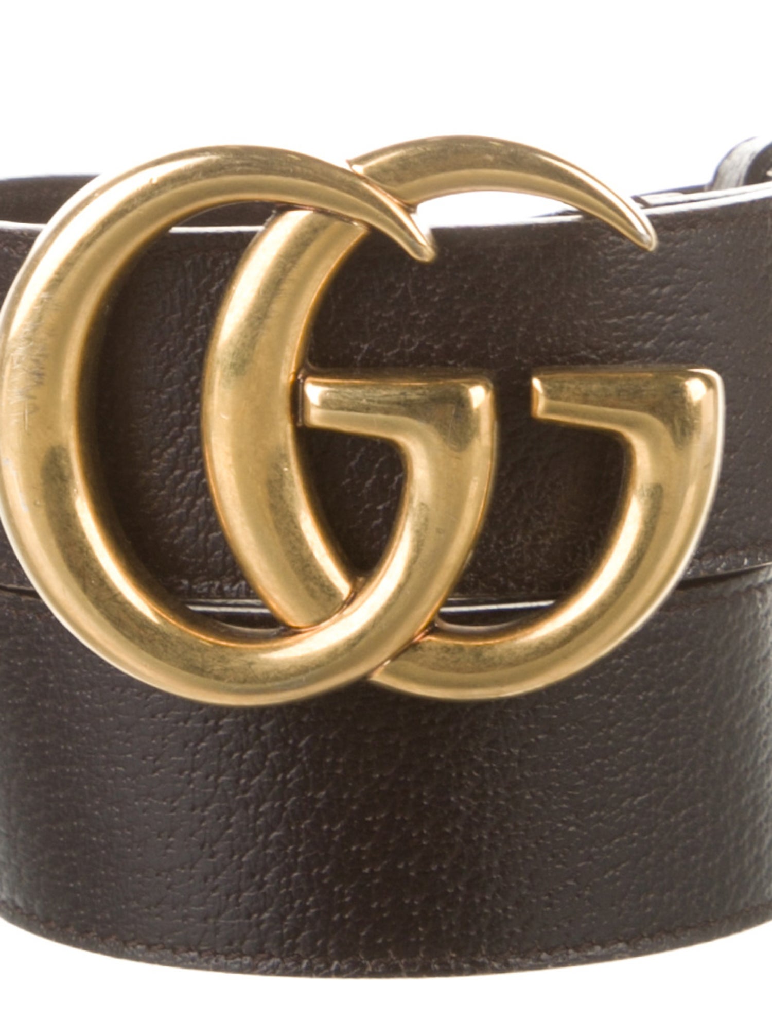 Gucci Double G Logo Leather Waist Belt