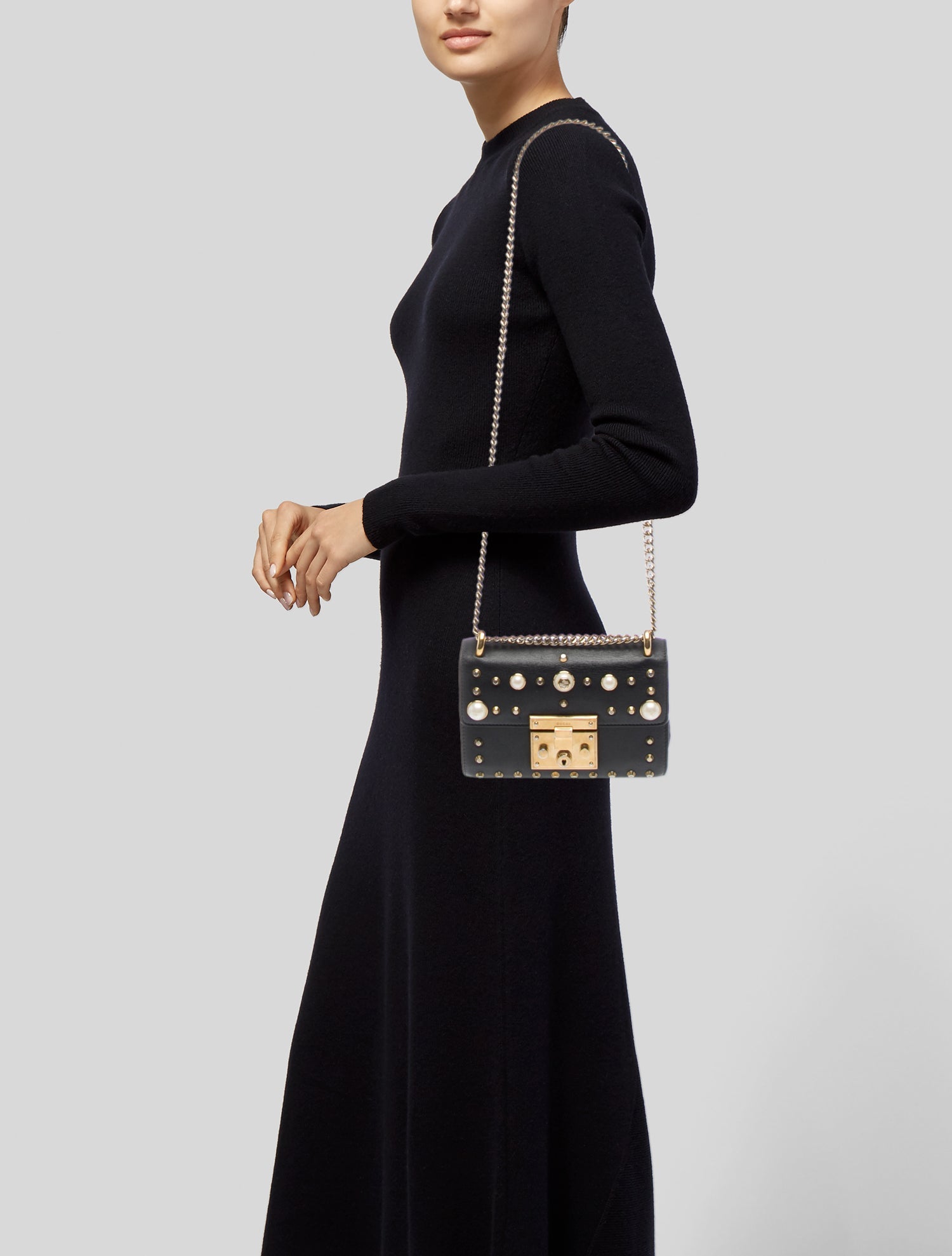 Gucci Faux Pearl Padlock Small