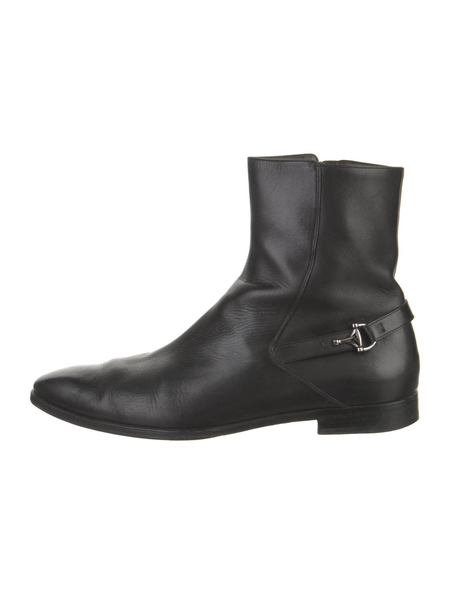 Gucci Hasler Horsebit Accent Leather Boots