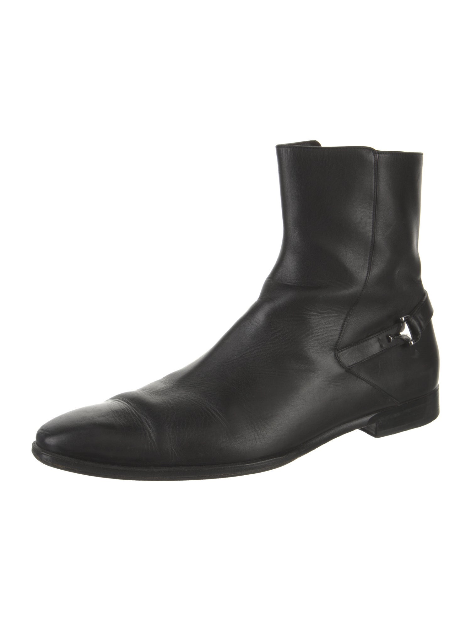 Gucci Hasler Horsebit Accent Leather Boots