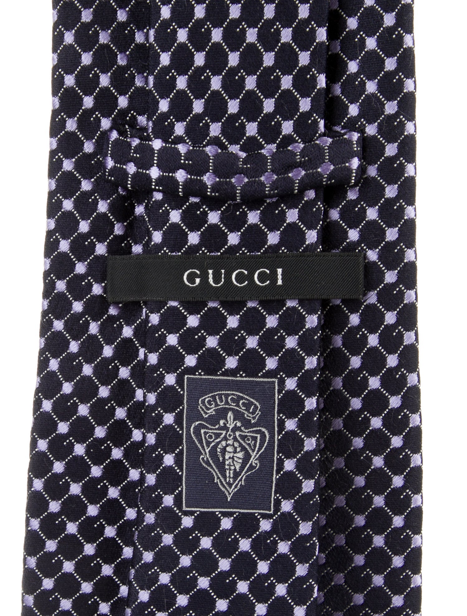 Gucci Pattern Print Silk Tie