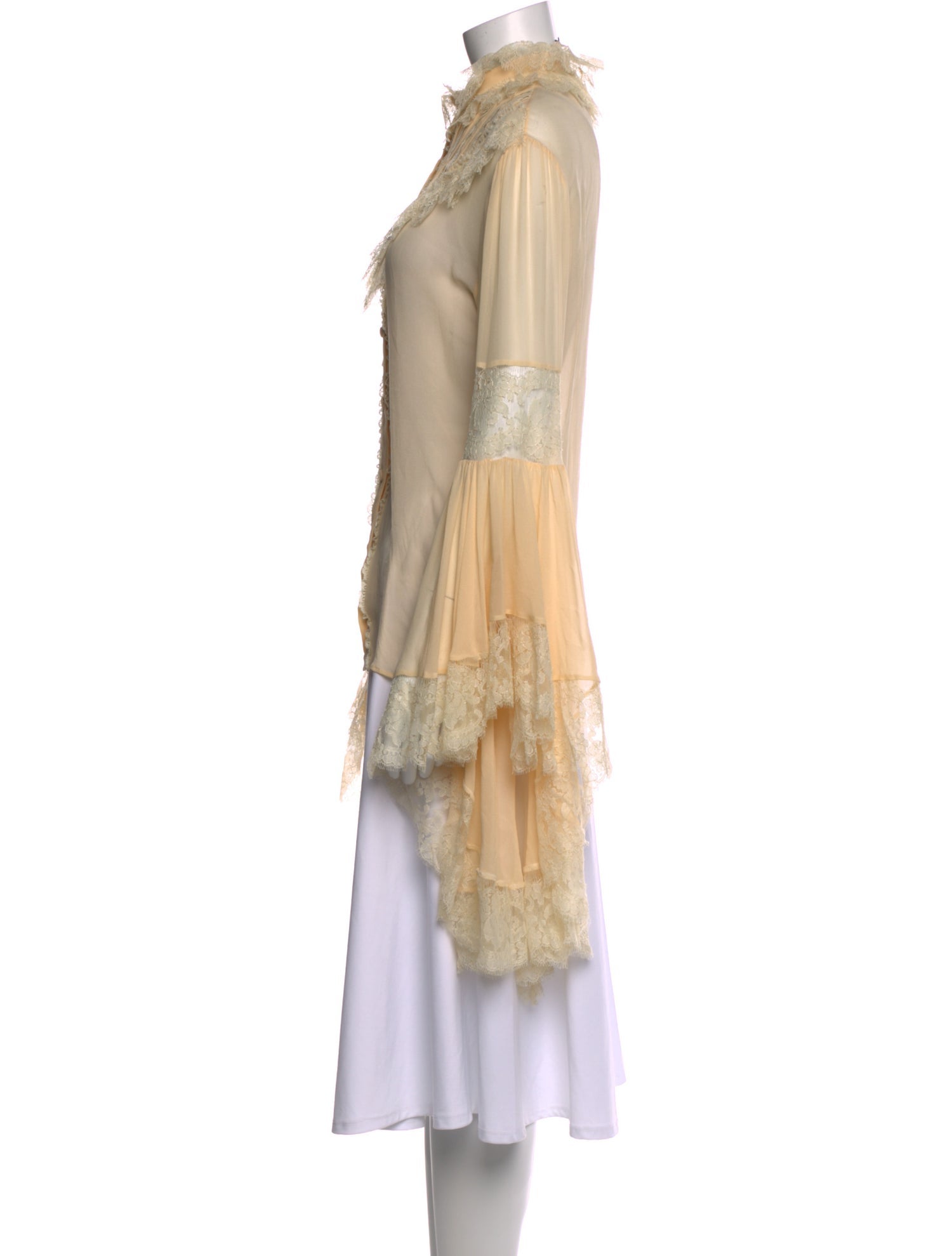 Gucci Silk Lace Pattern Blouse