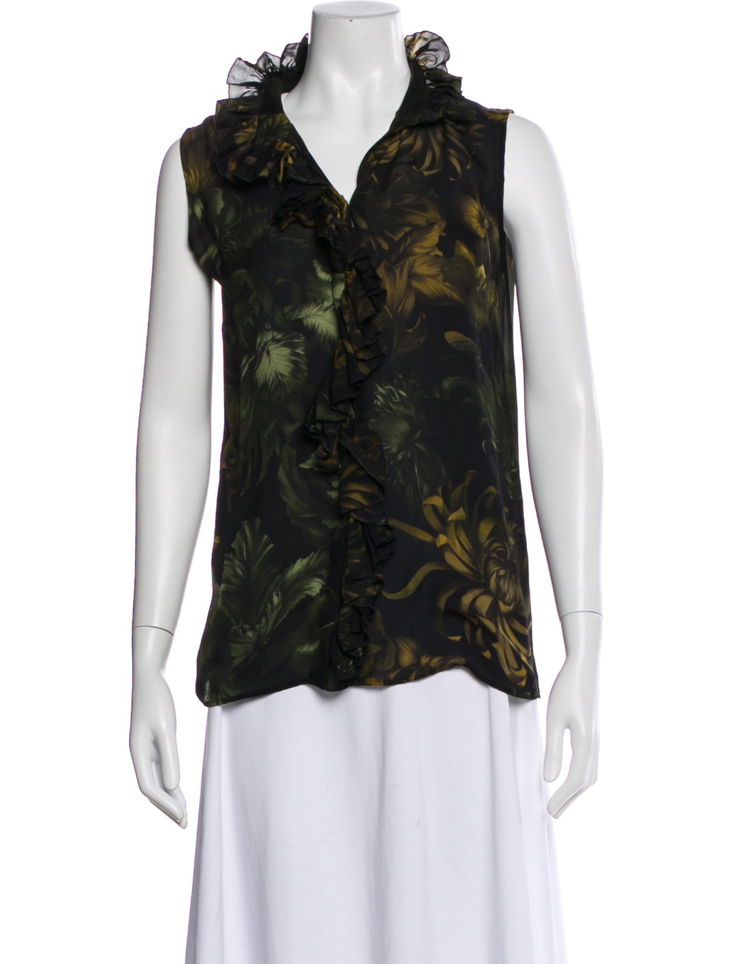 Gucci Silk Floral Print Blouse
