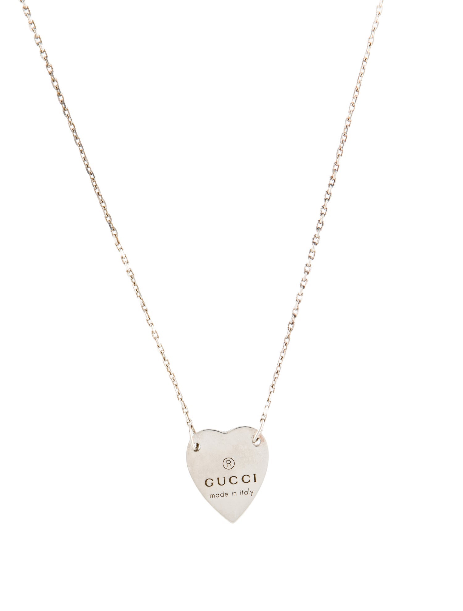 Gucci Trademark Heart Pendant Necklace