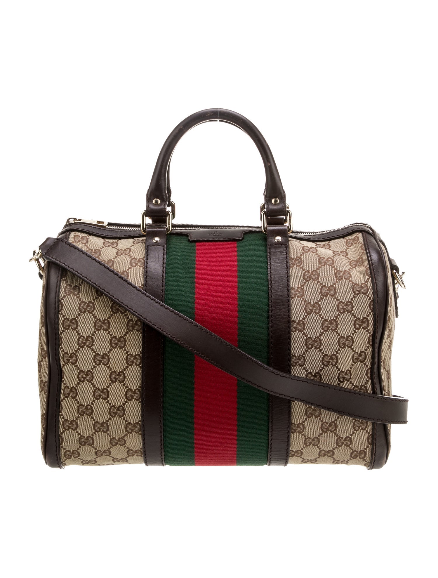Gucci GG Canvas Web Boston