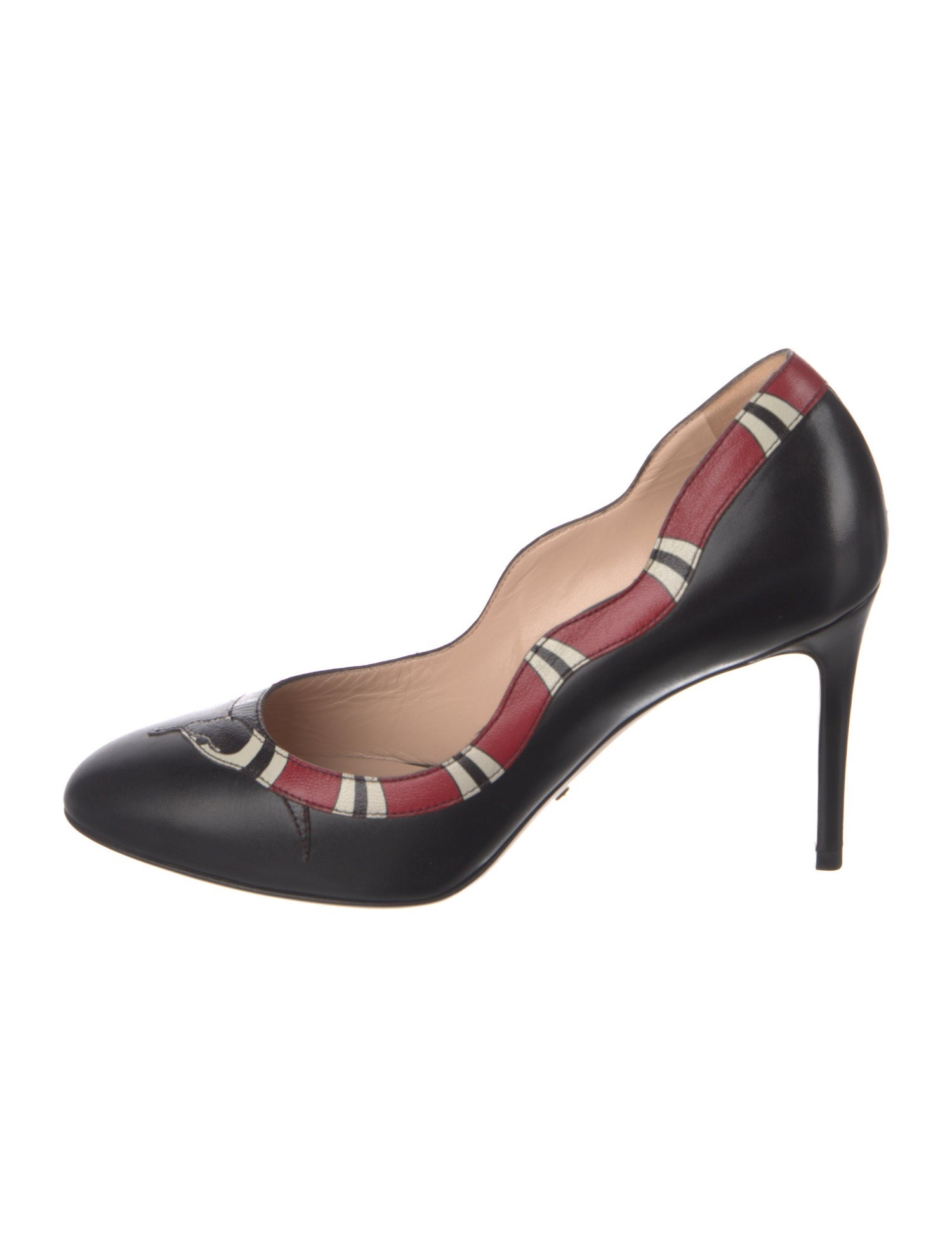 Gucci Kingsnake Leather D'Orsay Pumps