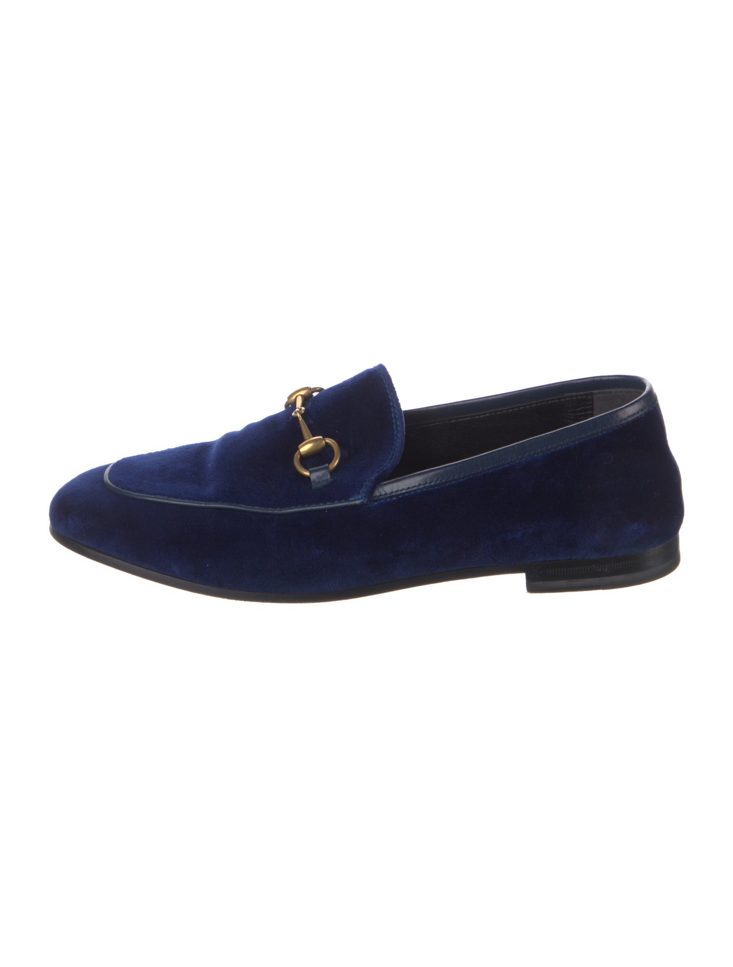 Gucci Horsebit Accent Velvet Dress Loafers
