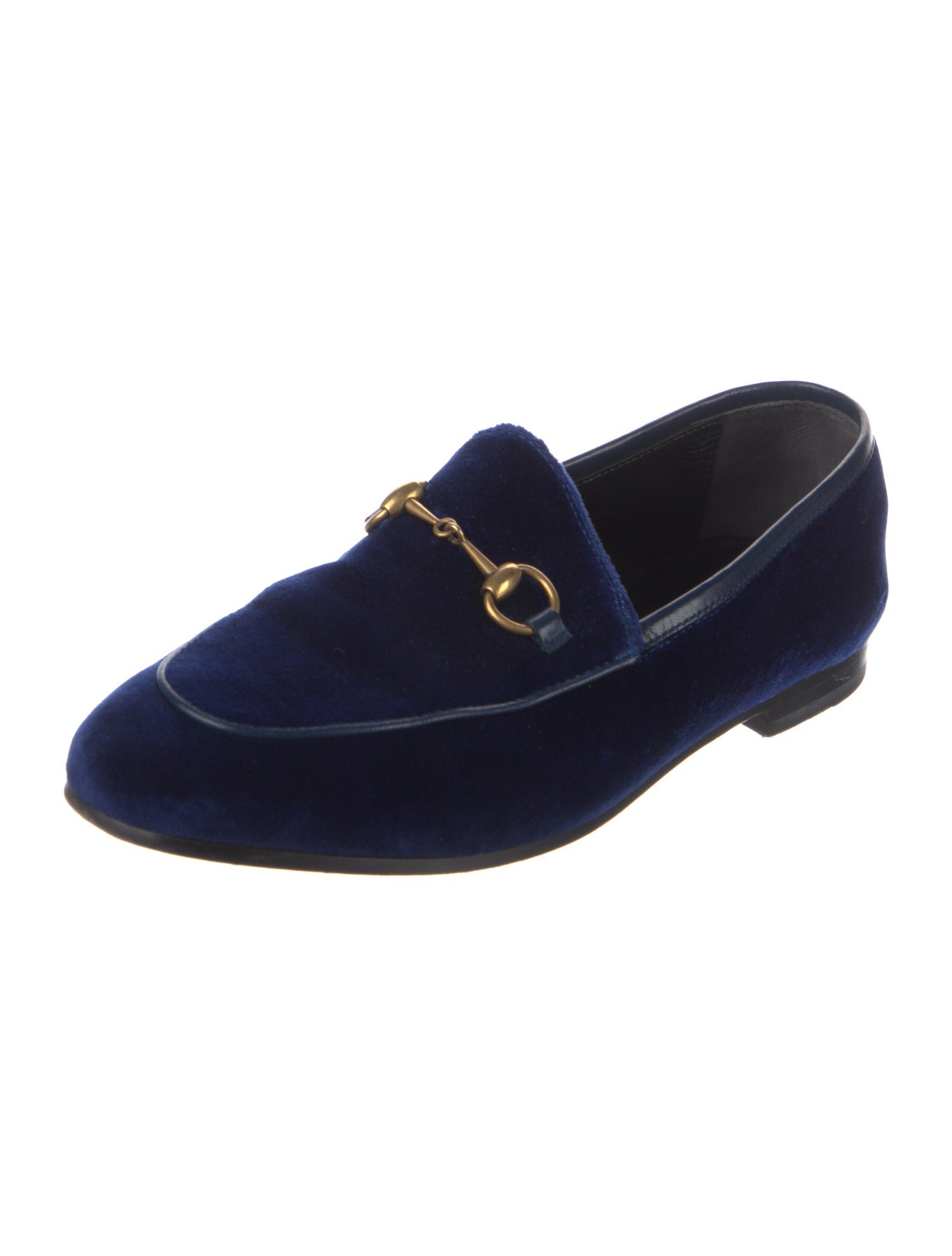 Gucci Horsebit Accent Velvet Dress Loafers