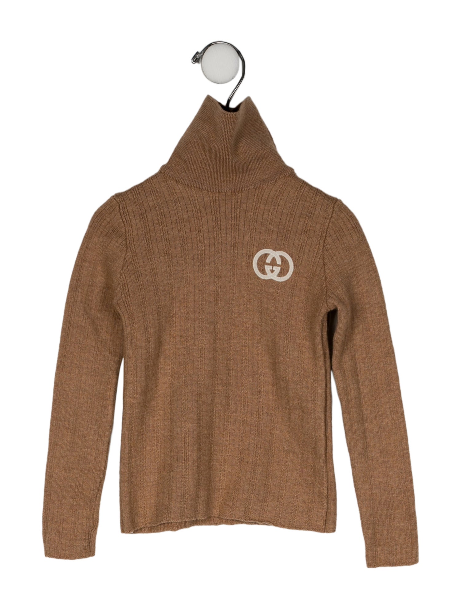 Gucci Girls' Interlocking G Logo Wool Turtleneck