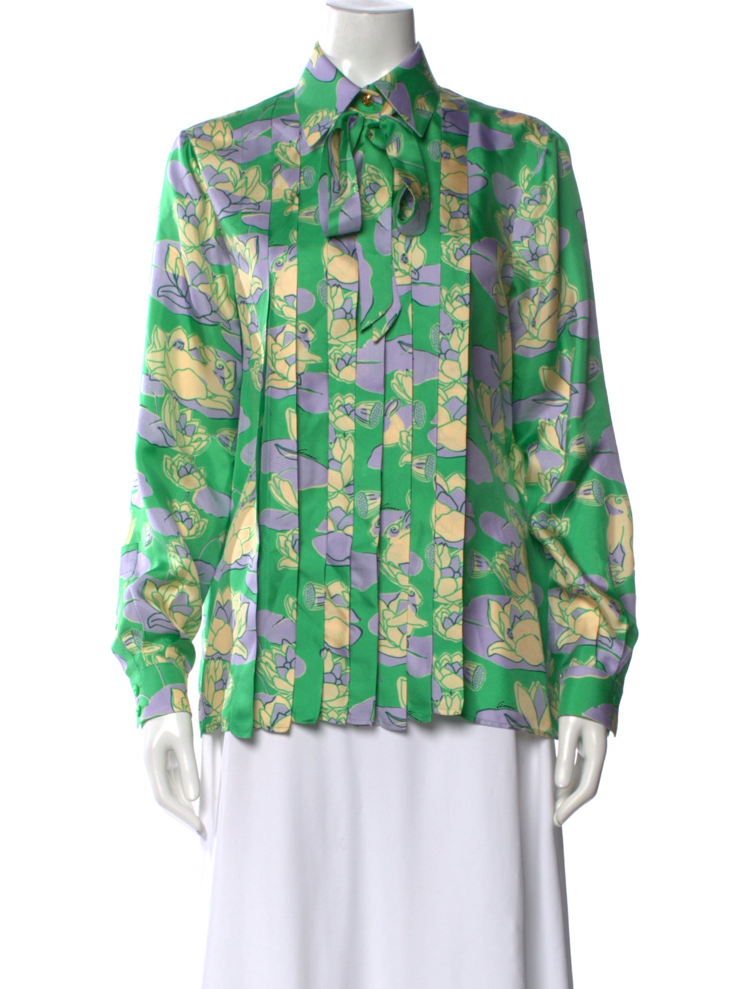 Gucci Silk Floral Print Blouse