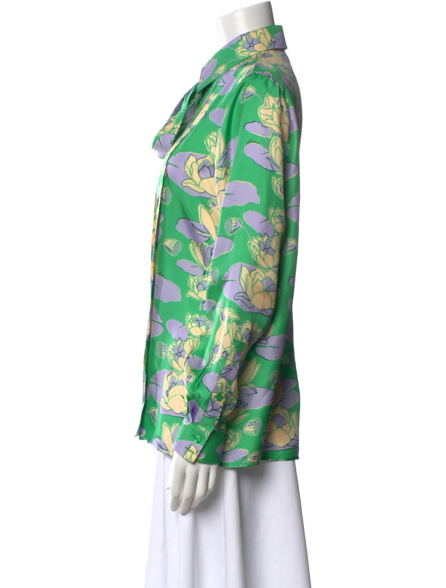 Gucci Silk Floral Print Blouse