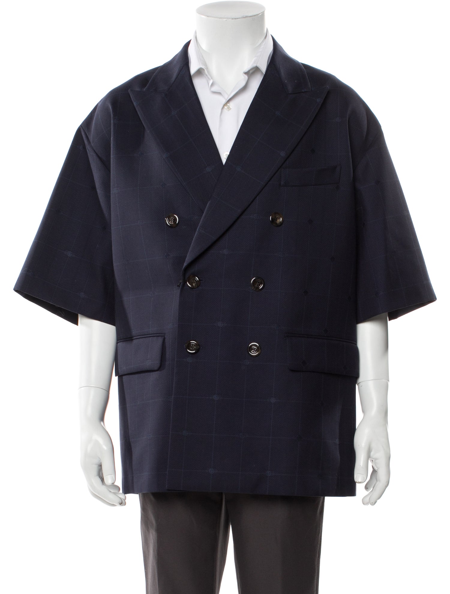 Gucci GG Logo Wool Blazer