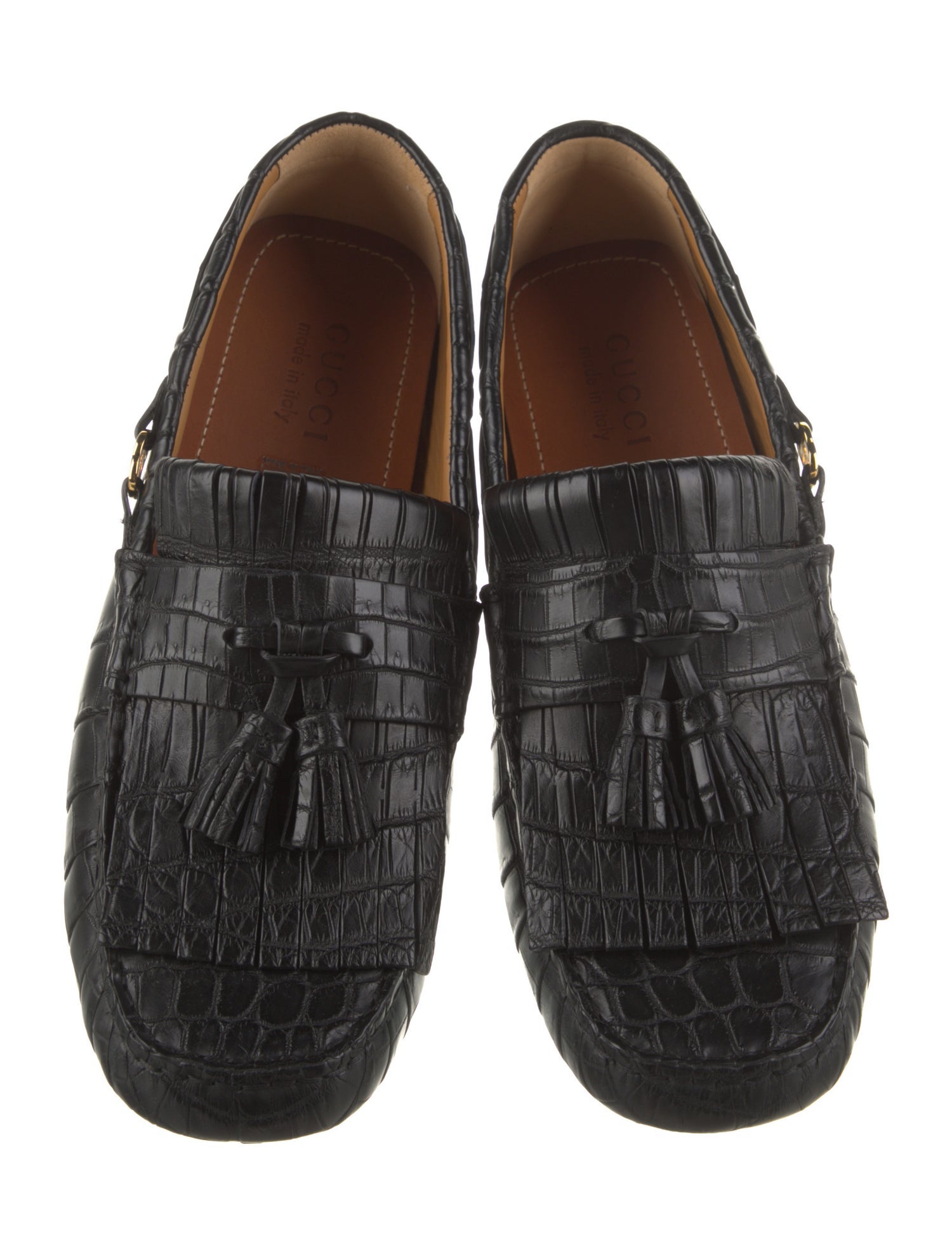 Gucci Leather Tassel Accents Drivers