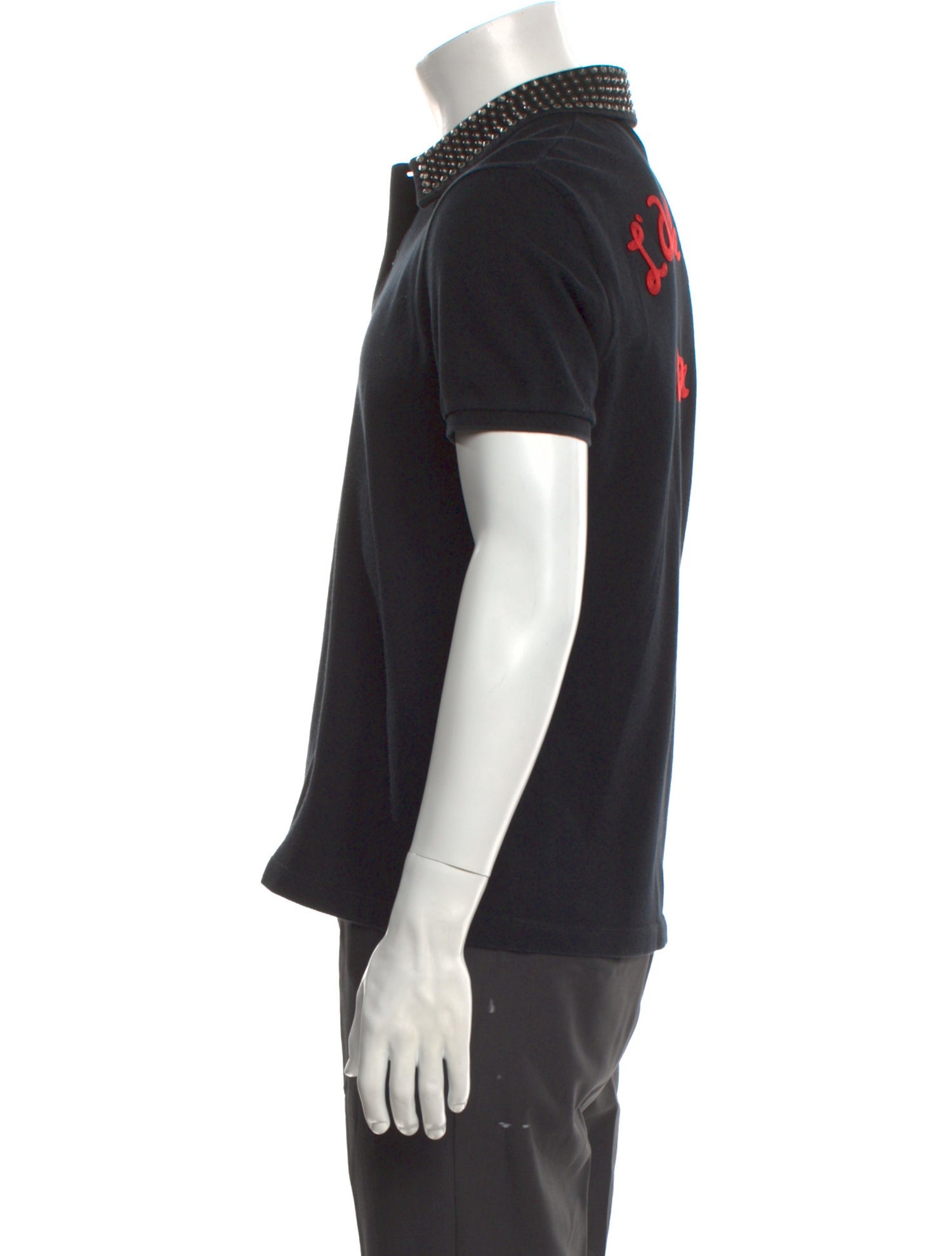 Gucci L'Aveugle Par Amour Collar Polo Crew Neck Polo Shirt