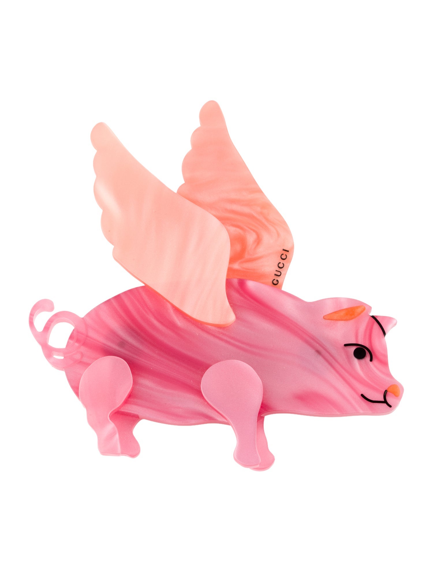 Gucci Resin Flying Pig Brooch