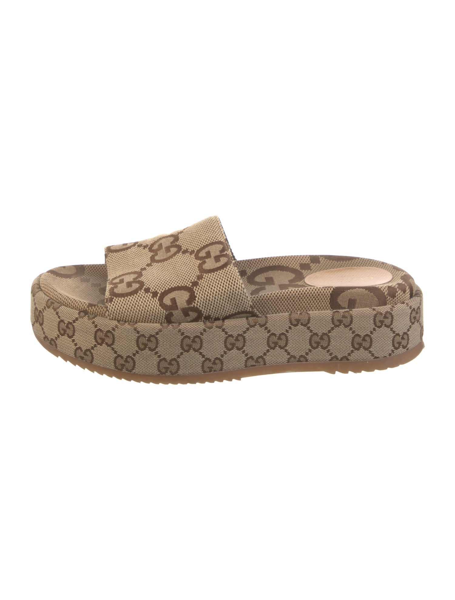 Gucci Jumbo GG Canvas Slides