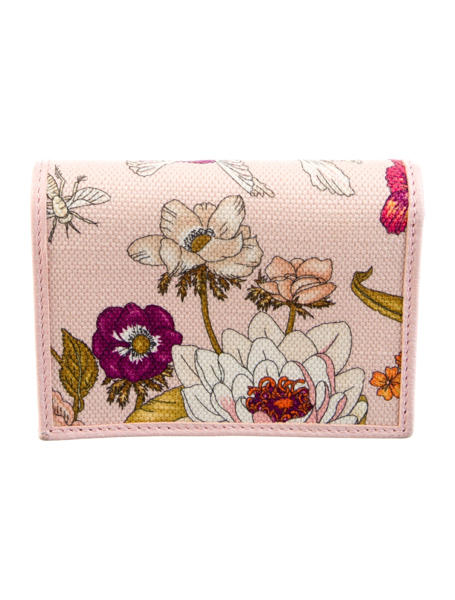 Gucci Flora Print Canvas Card Holder
