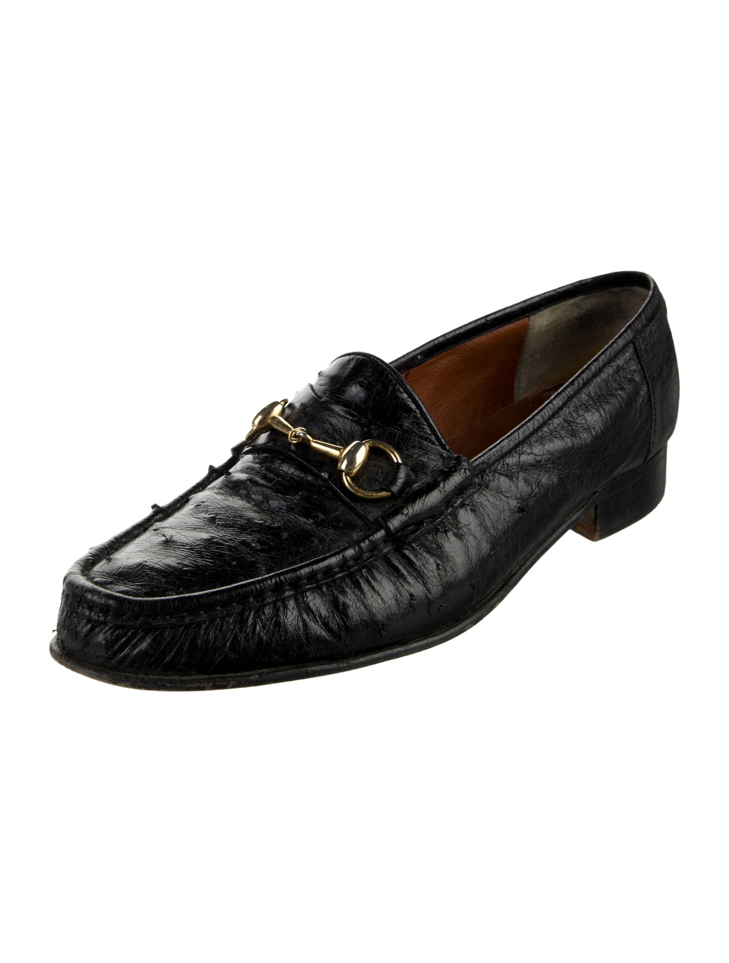 Gucci Ostrich Dress Loafers