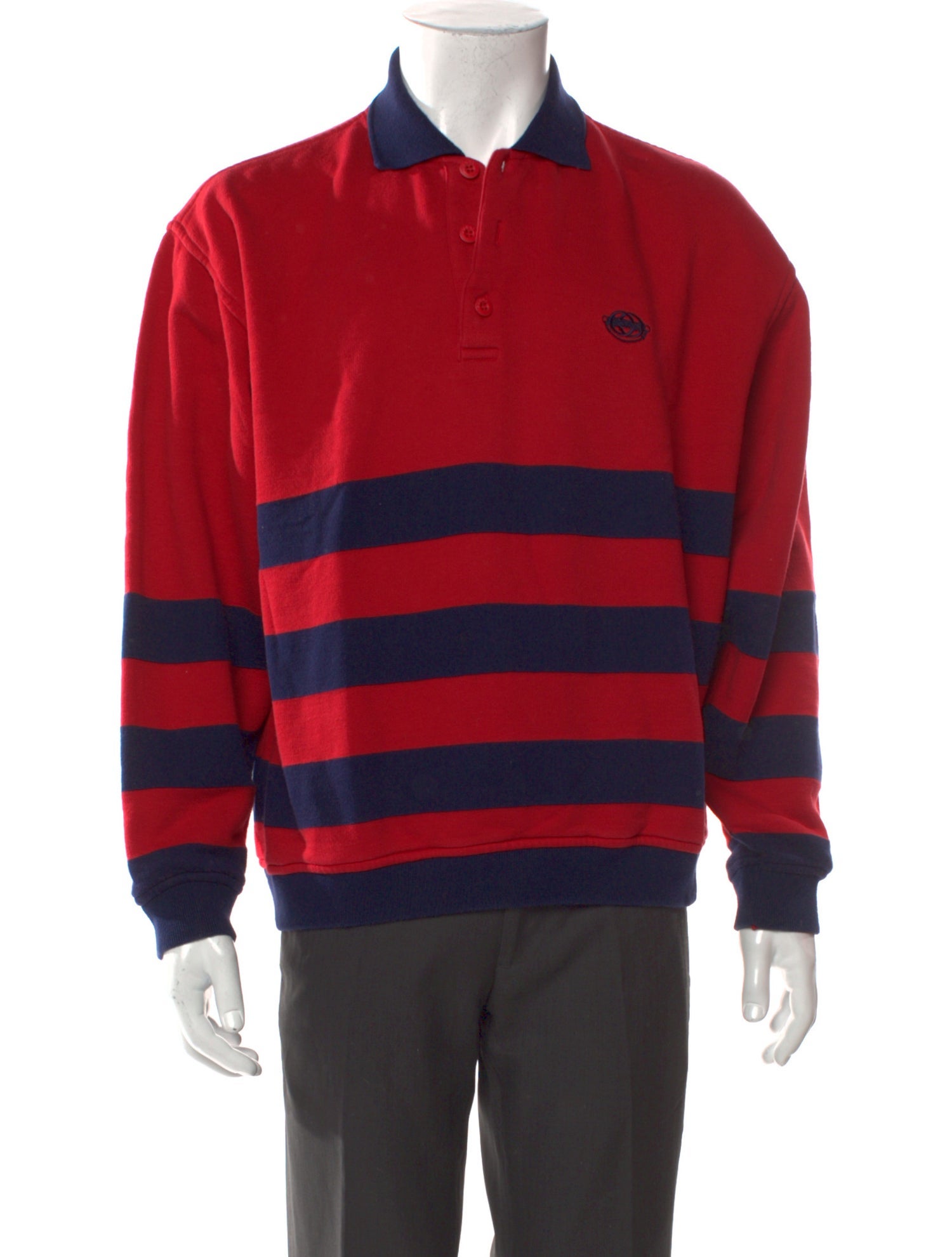 Gucci Interlocking G Logo Collar Polo Sweater