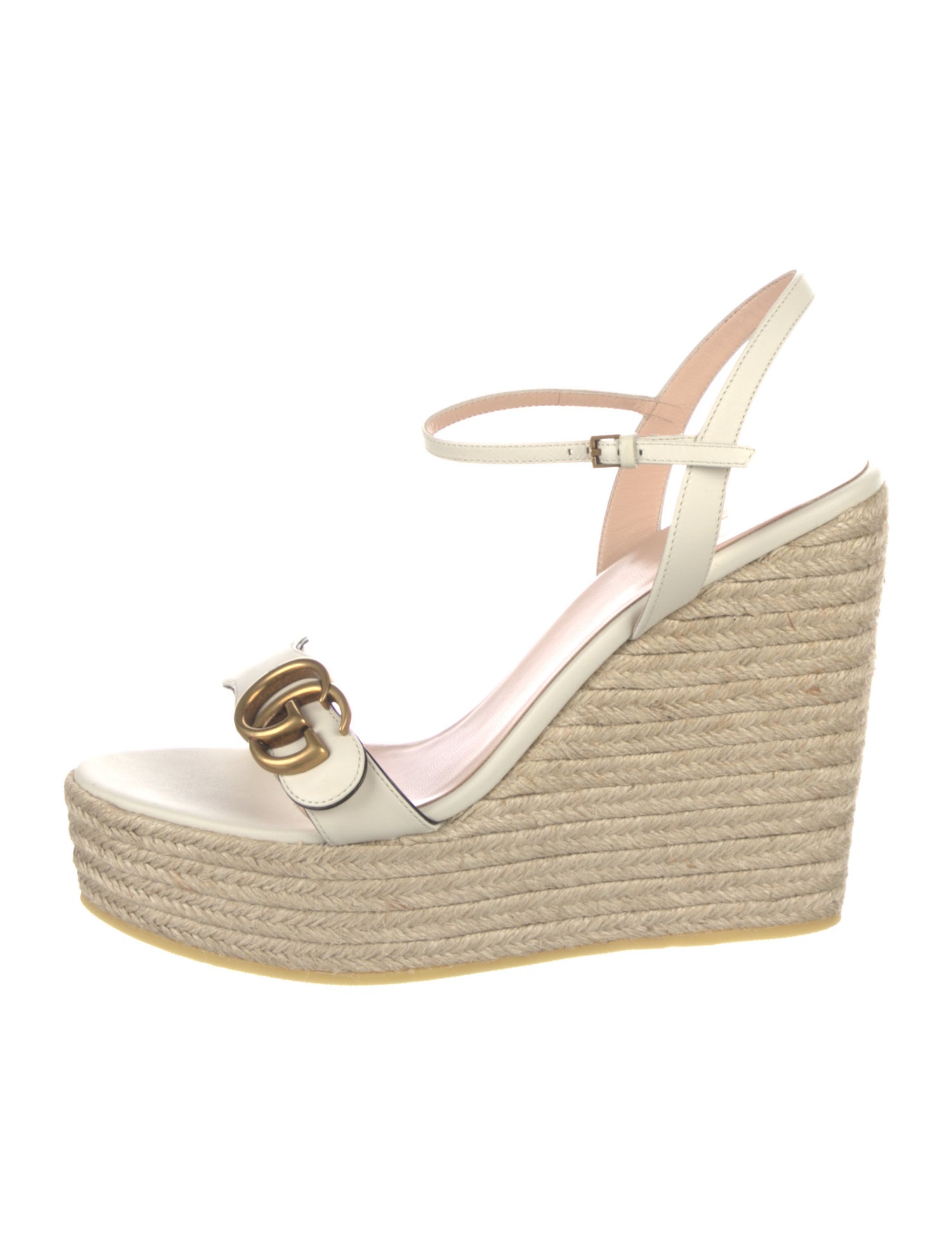 Gucci GG Logo Leather Espadrilles