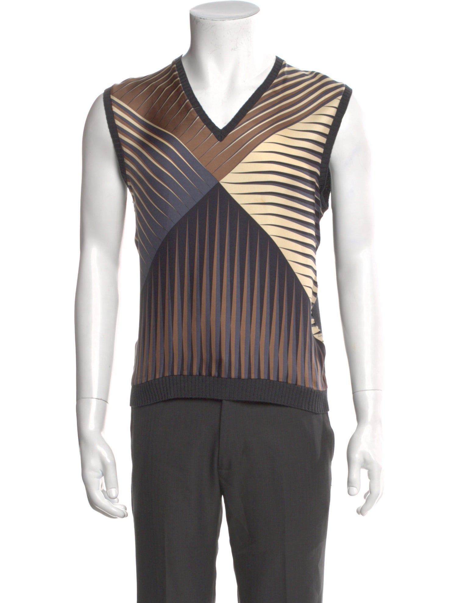 Gucci Silk Striped Sweater Vest