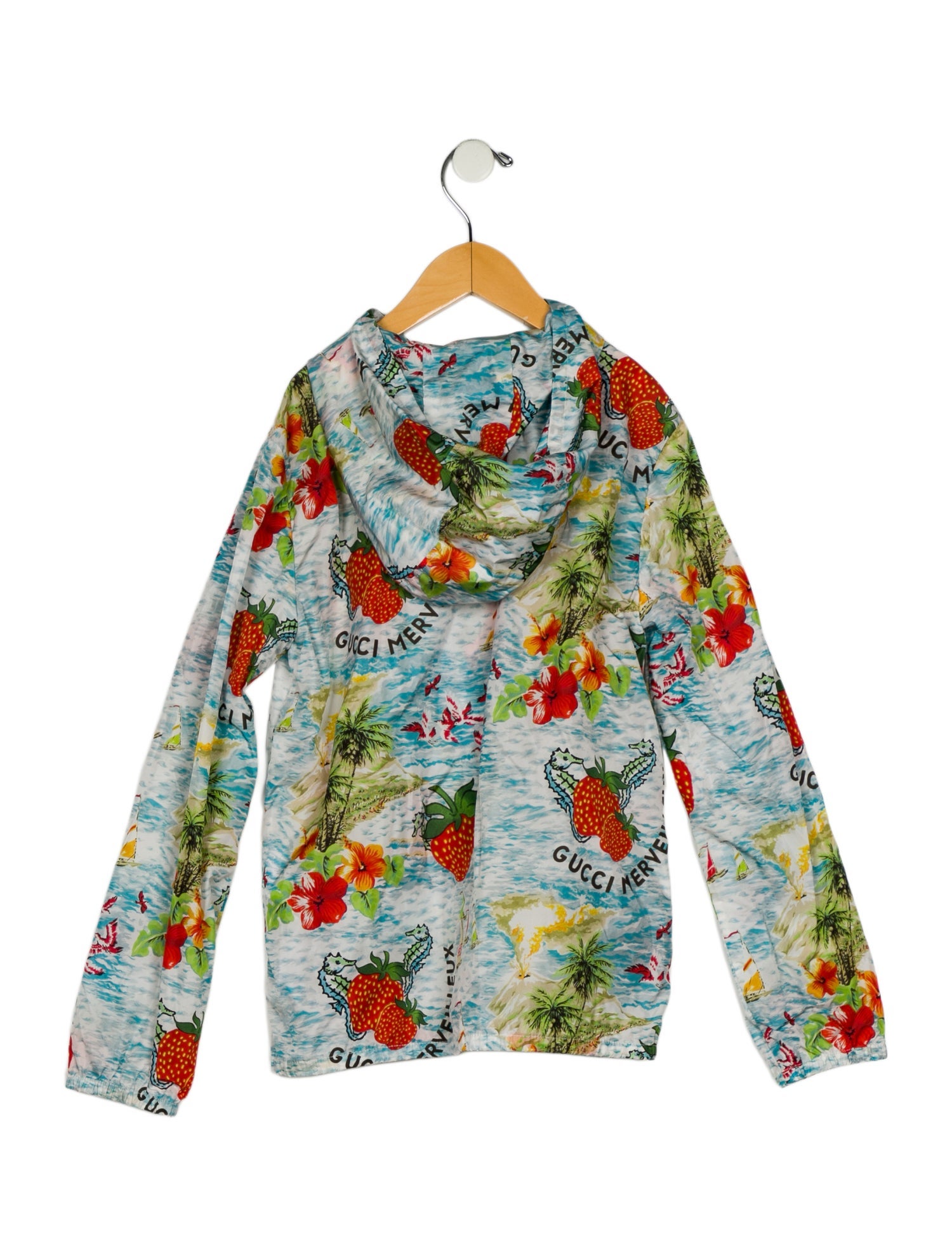 Gucci Girls' Patterned Hooded Windbreaker
