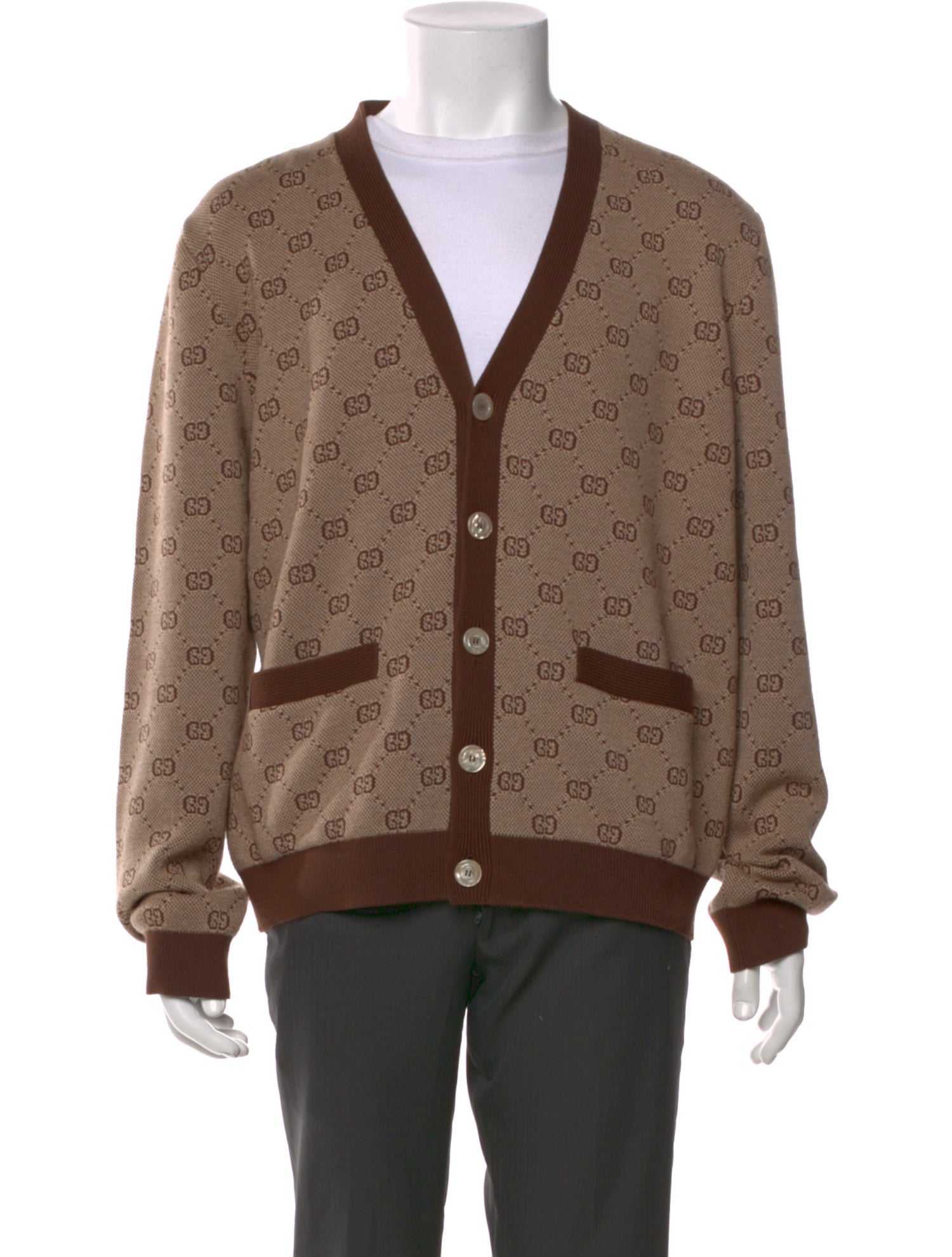 Gucci GG Logo Wool Cardigan