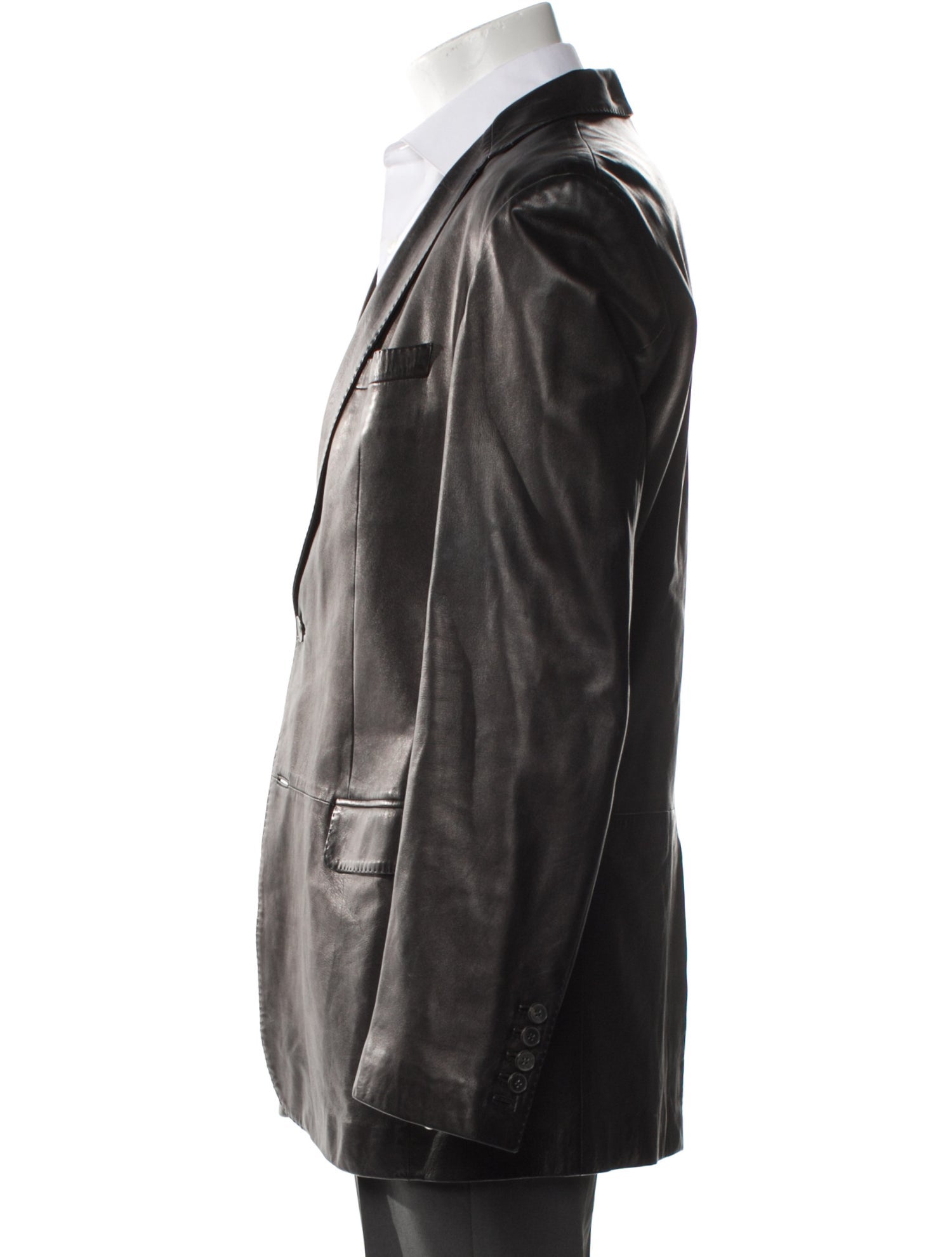 Gucci Leather Overcoat