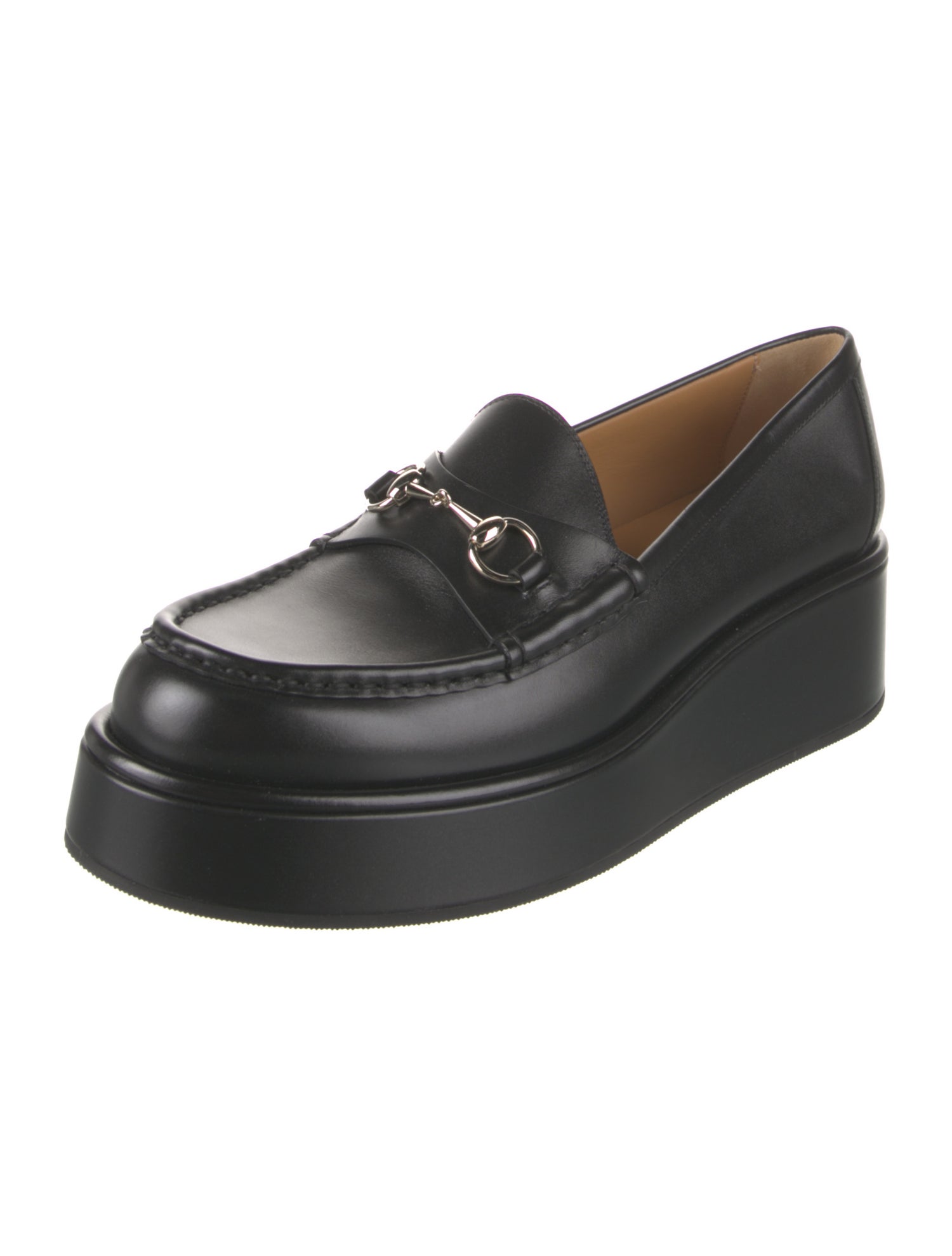 Gucci Horsebit Accent Leather Loafers