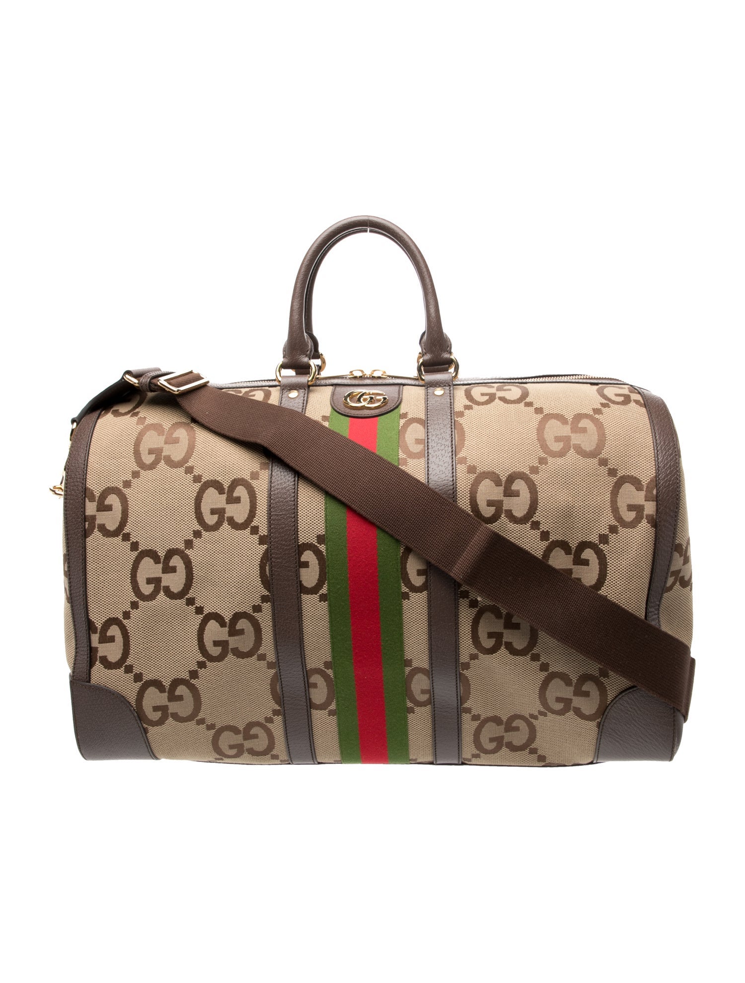 Gucci Jumbo GG Ophidia Canvas Duffle Bag