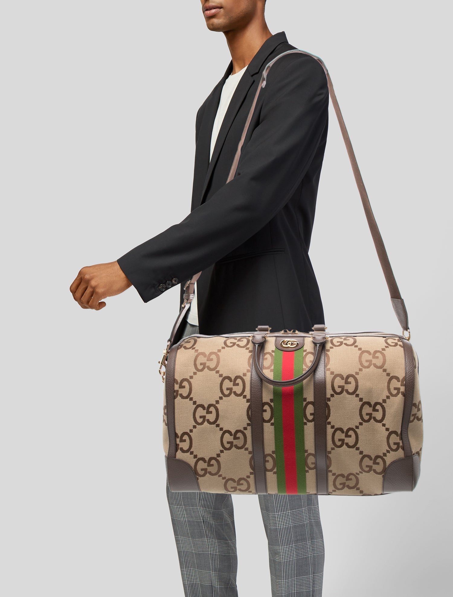 Gucci Jumbo GG Ophidia Canvas Duffle Bag