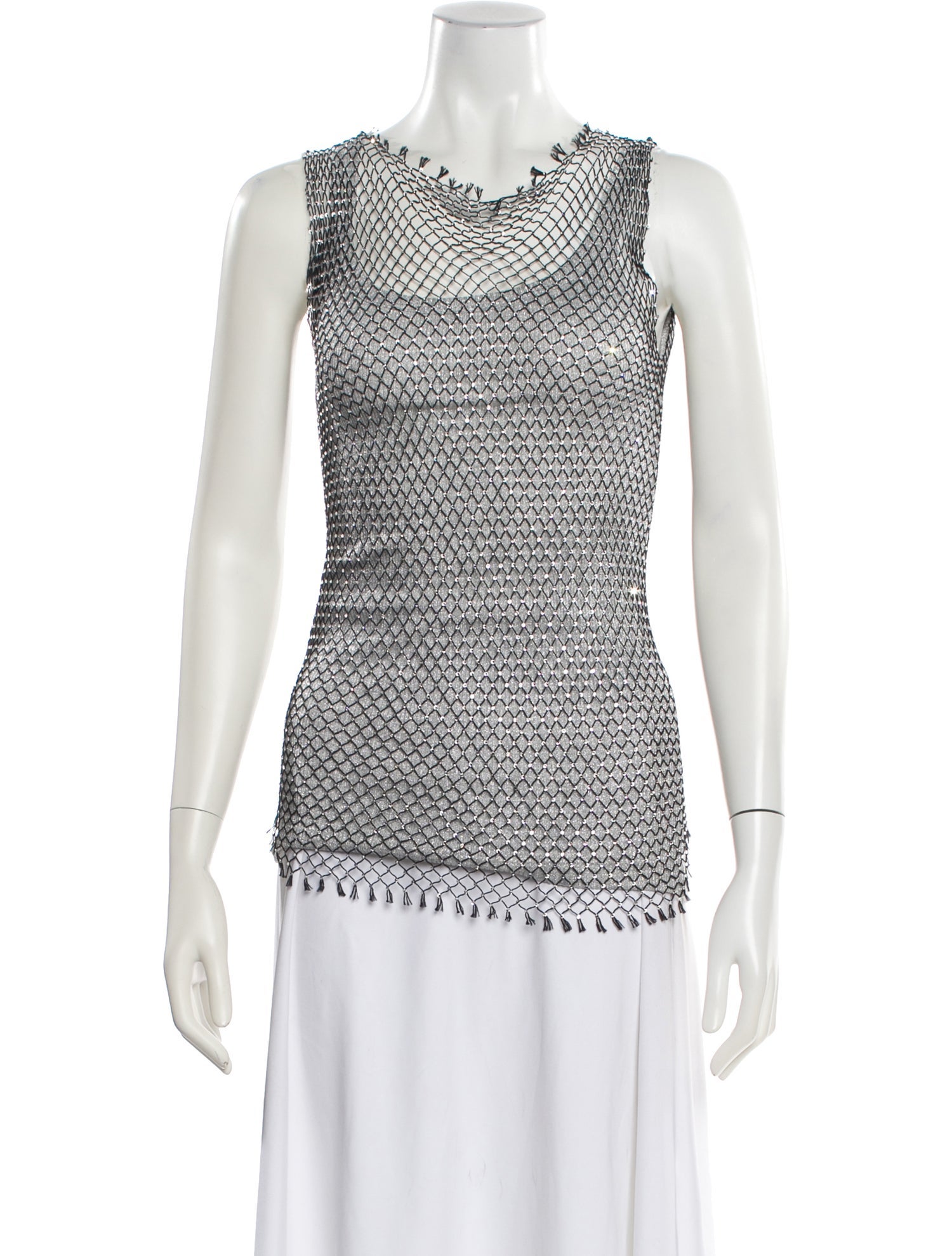 Gucci Patterned Crew Neck Top