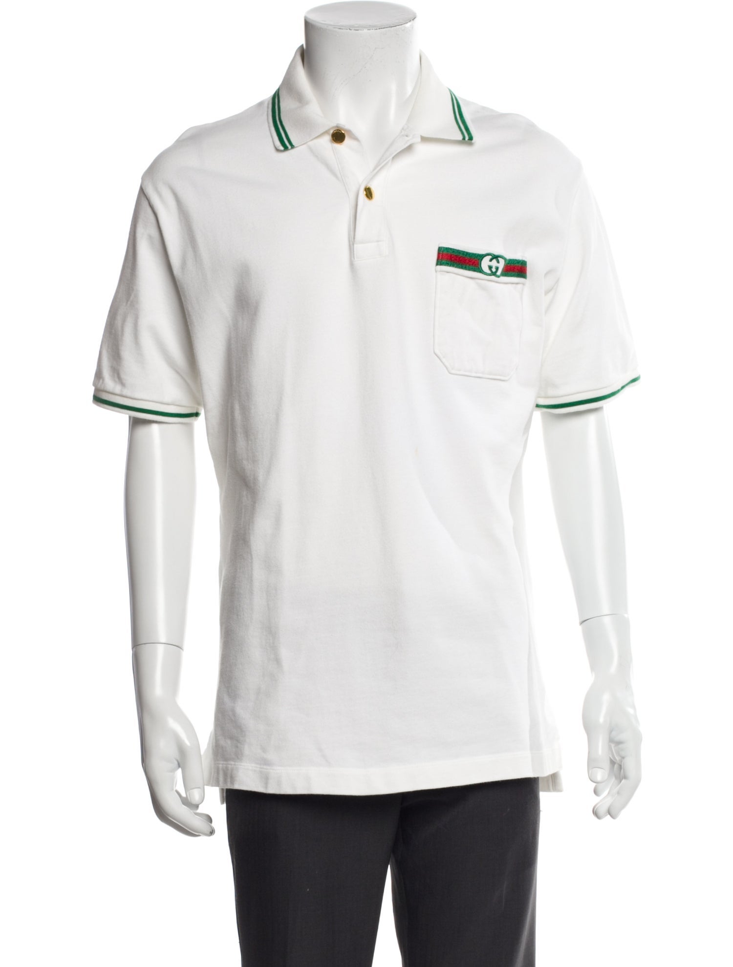 Gucci Web Accent Collar Polo Shirt