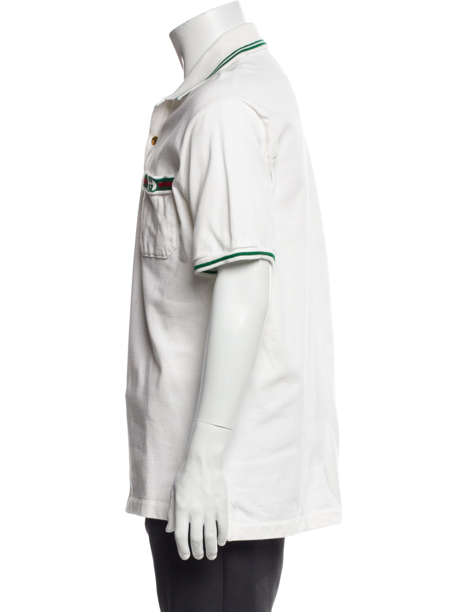 Gucci Web Accent Collar Polo Shirt