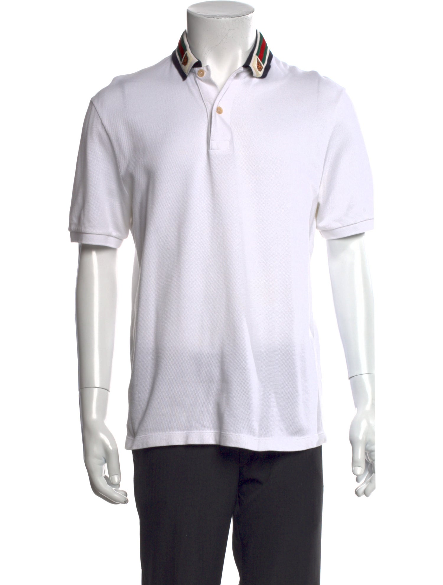 Gucci Web Accent Collar Polo Shirt