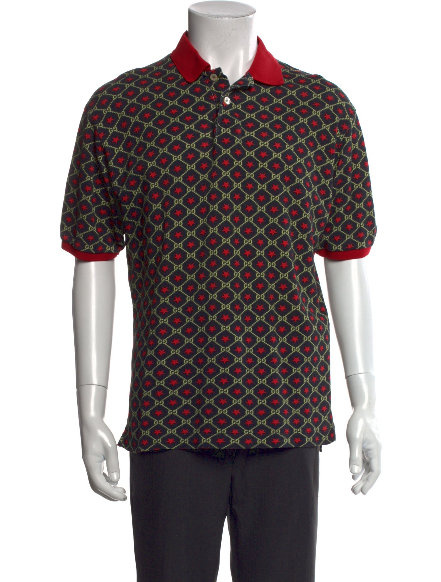 Gucci GG Logo Collar Polo Shirt