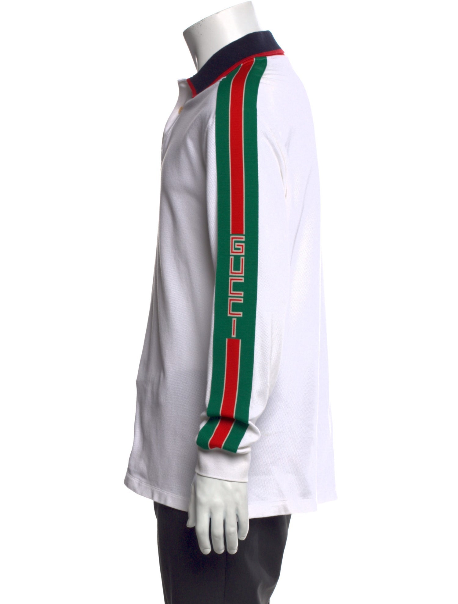 Gucci Web Accent Collar Polo Shirt