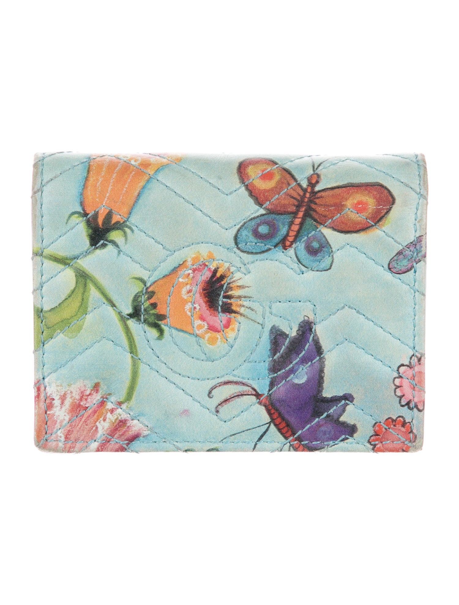 Gucci Marmont Flora Print Wallet