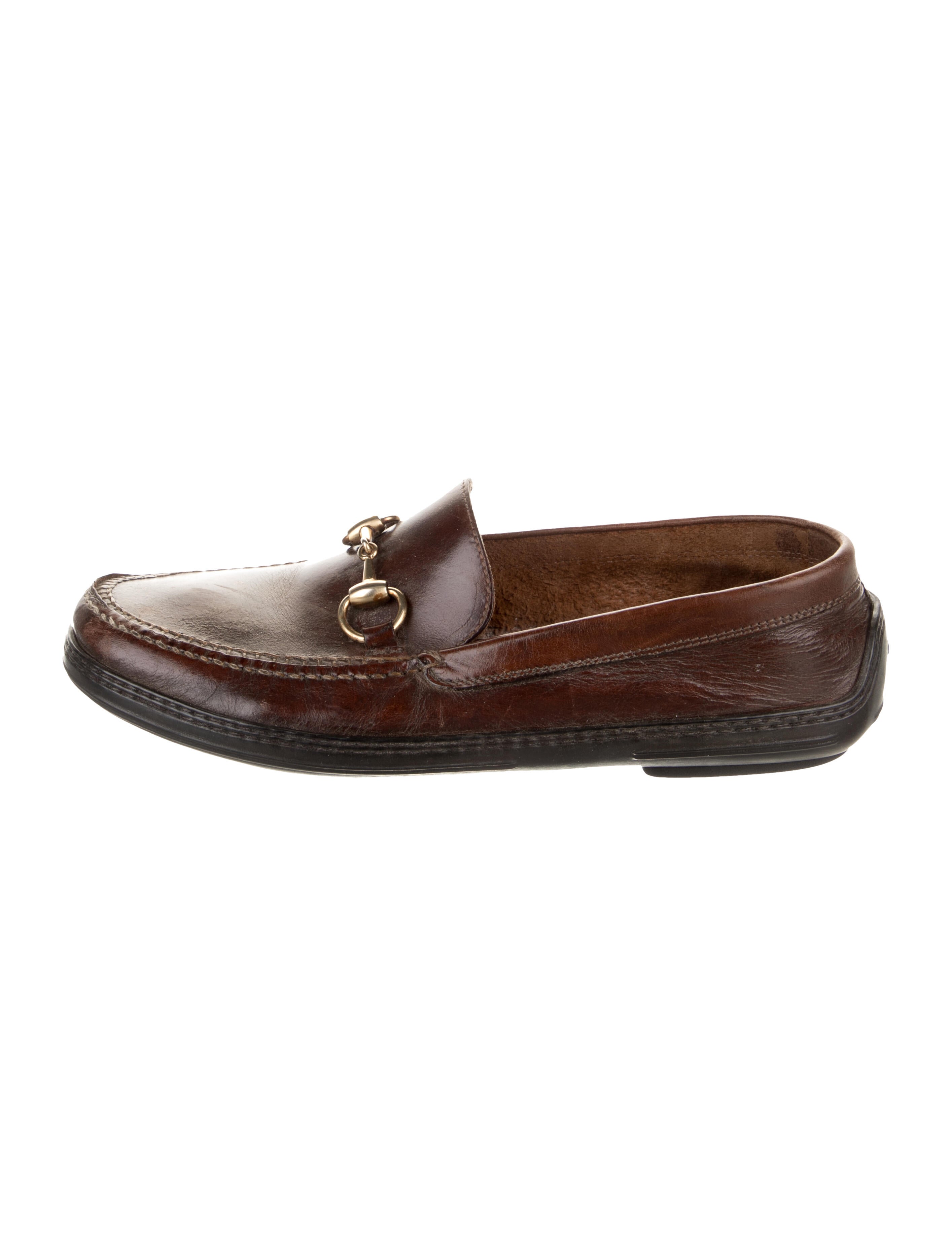 Gucci Horsebit Accent Leather Loafers