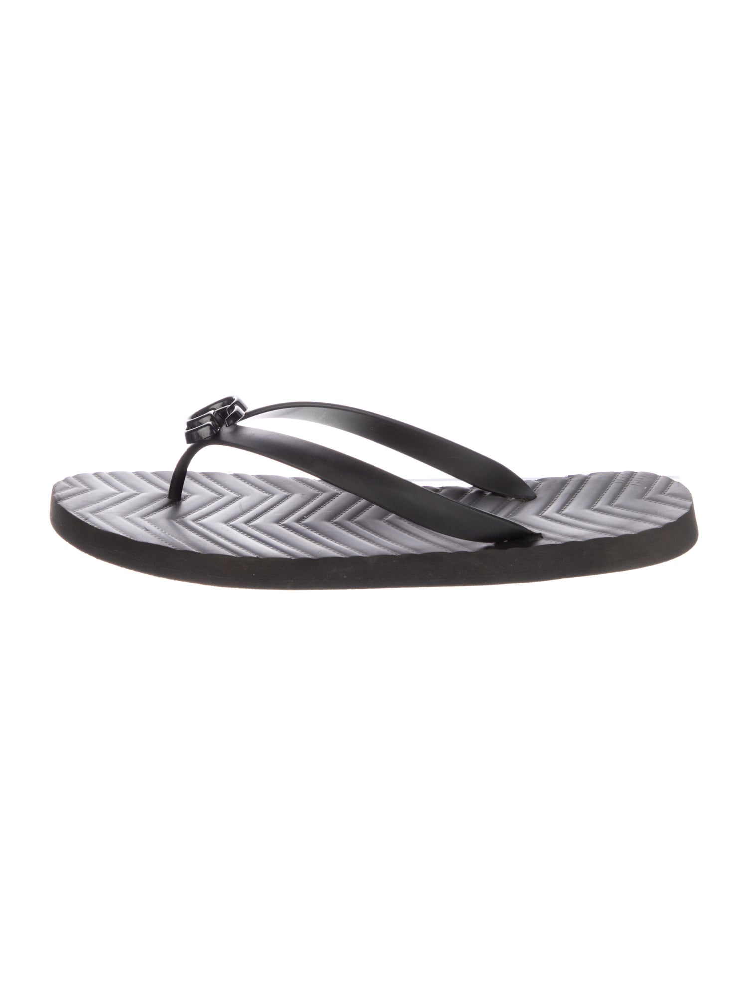 Gucci Double G Logo Rubber Flip Flops