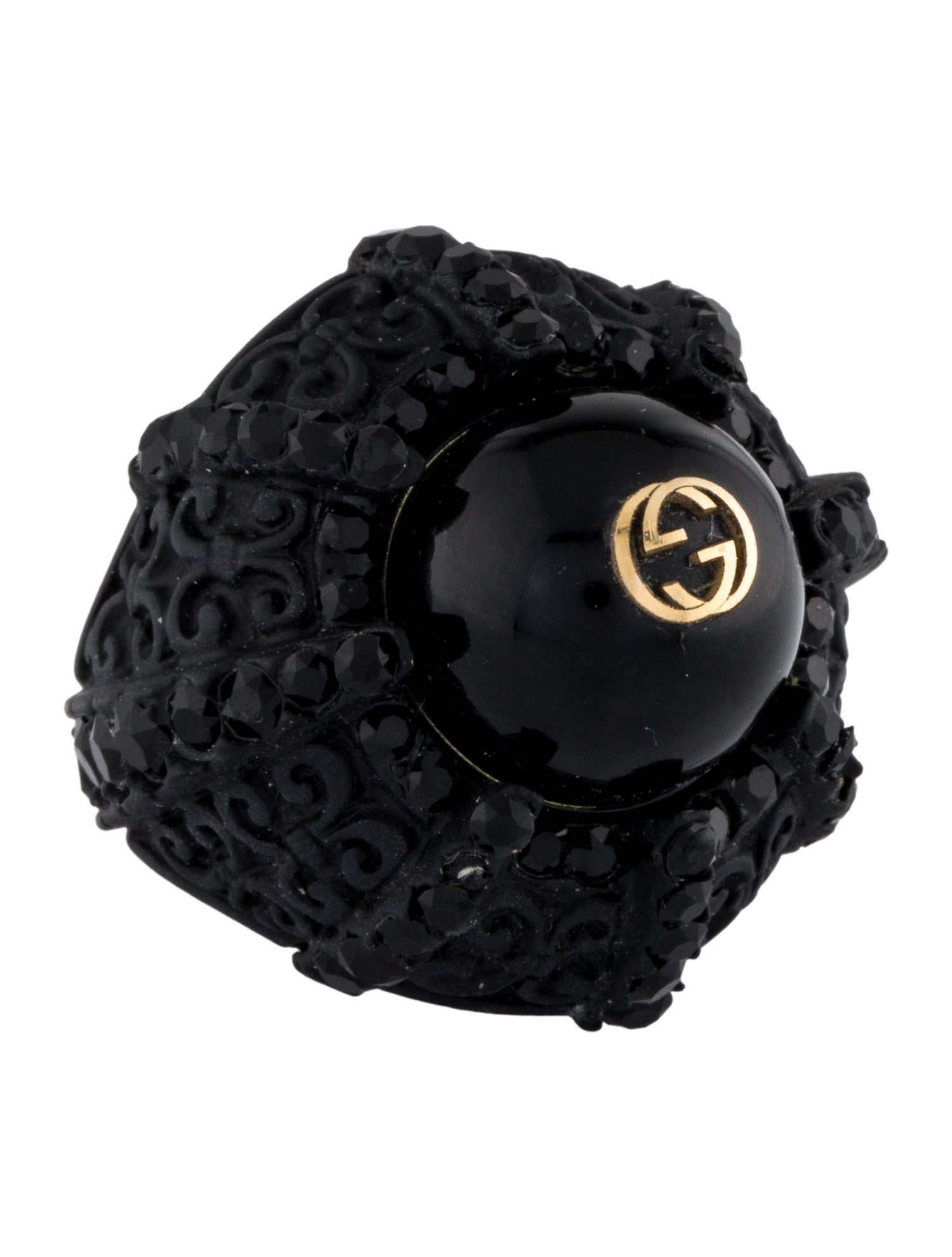 Gucci Enamel & Crystal Cocktail Ring